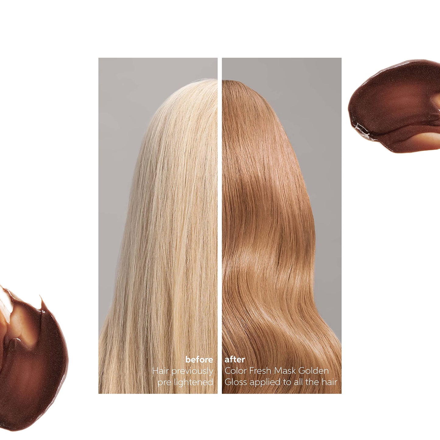 White Smoke Wella Professionals Color Fresh Mask | Golden Gloss | Natural Shade | Hair Color-Depositing Mask | Vegan Formula with Avocado Oil | Zero Damage | Silicone Free | 5 Fl Oz