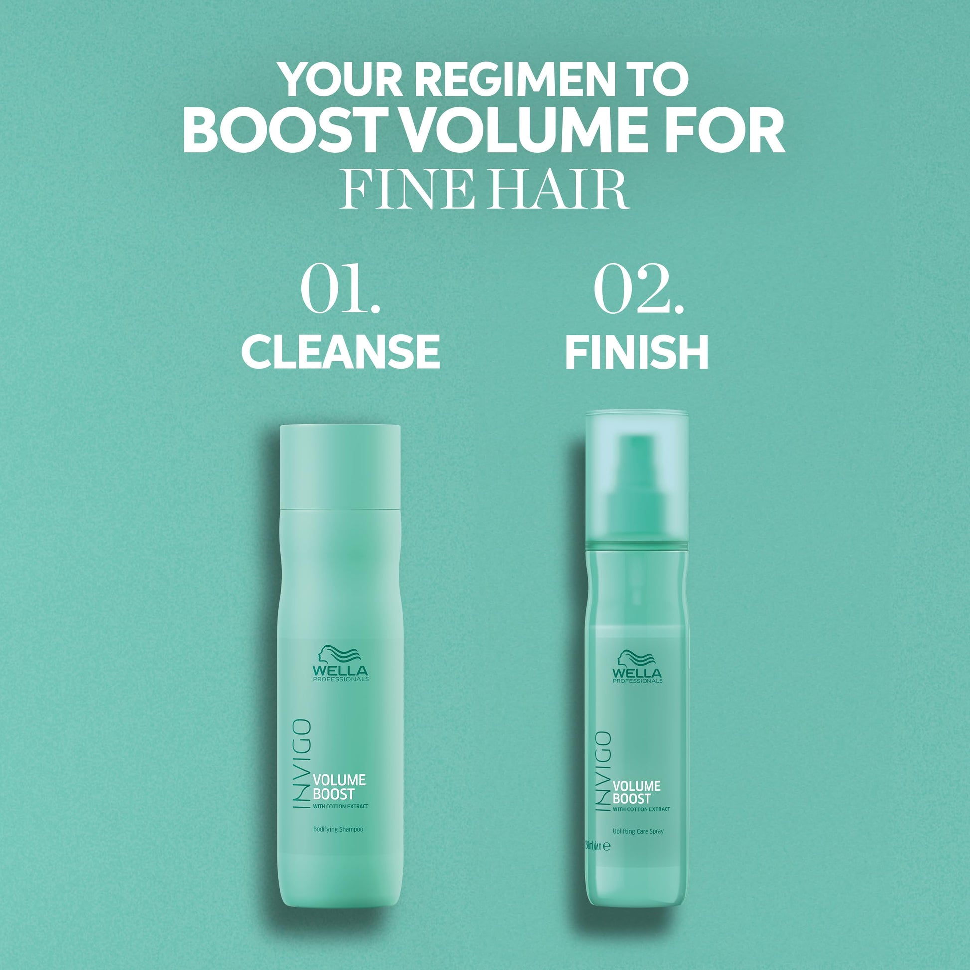 Medium Aquamarine Wella Professionals Invigo Volume Boost Bodifying Shampoo | Added Volume for Fine Hair | 10.1 Fl Oz