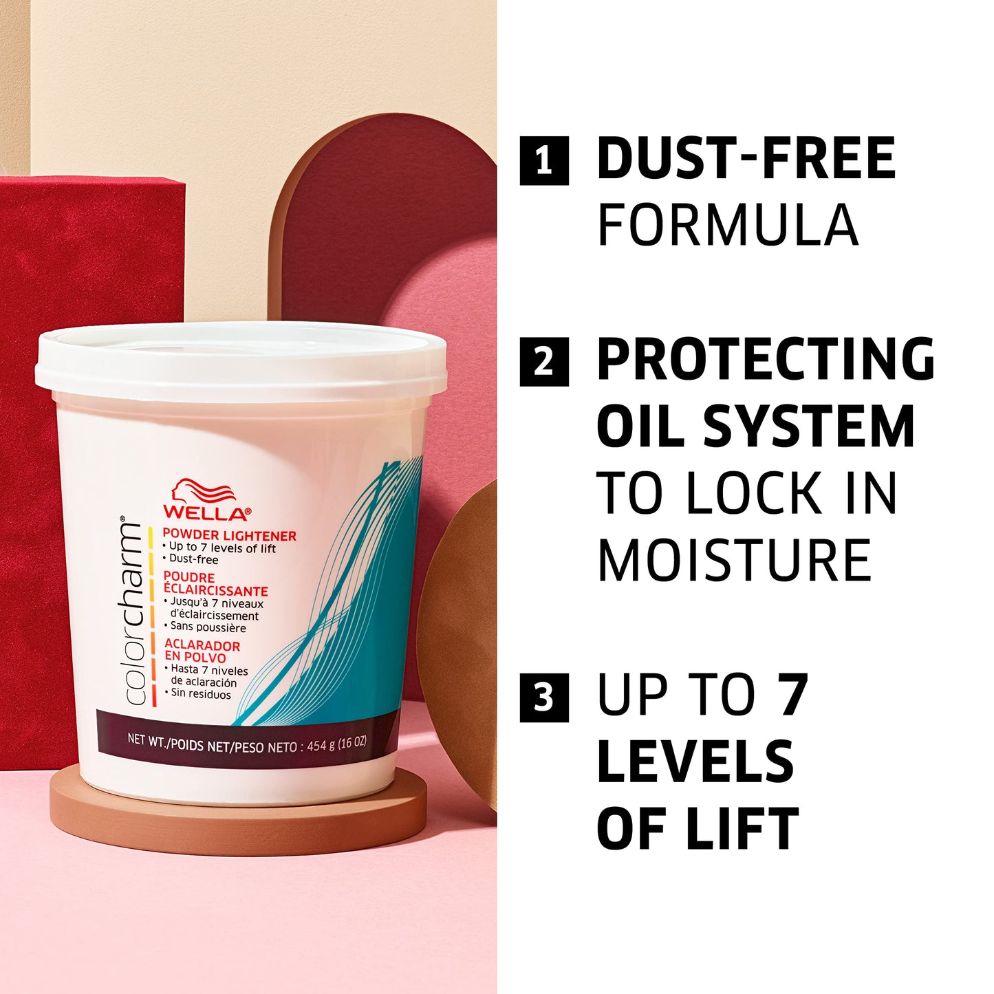 White Smoke WELLA colorcharm 10 Vol Cream Developer, for Optimal Gray Blending and Rich, Multi-Dimensional End Results, 15.4 oz + WELLA colorcharm Powder Hair Lightener, Up to 7 levels of lift, Dust-free formula