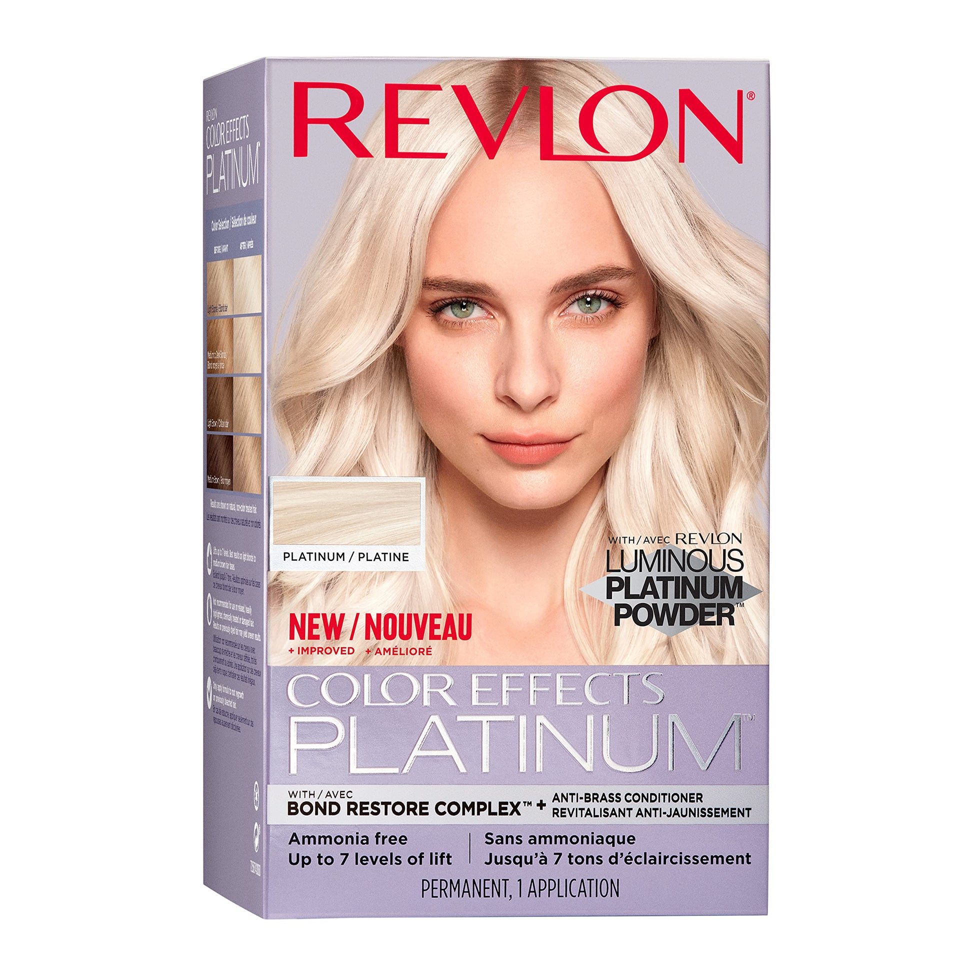 Peach Puff Revlon Color Effects Permanent Highlighting Kit, Ammonia & Paraben Free Hair Dye, 60 Platinum, 8 Oz (Pack of 1)