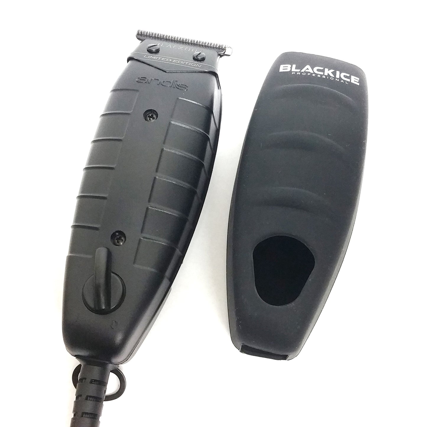 White Smoke Black Ice Professional Barber Silicone Cool Grip Cover for Andis T-Outliner, Blackout, and Outliner II Trimmer