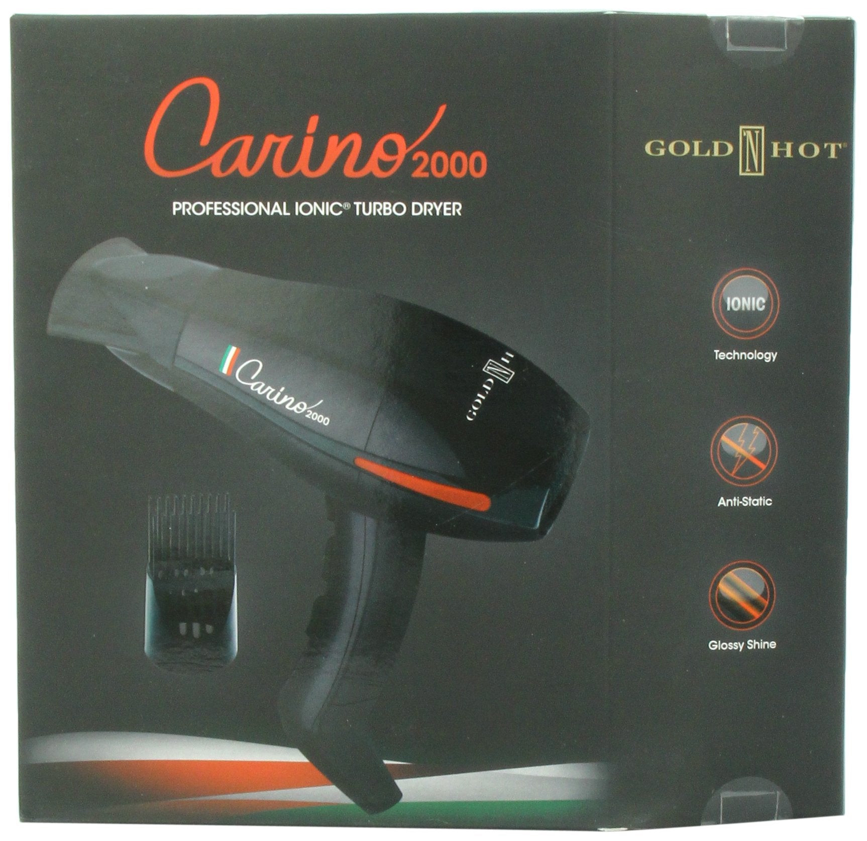 Dark Slate Gray Gold 'N Hot Carino Professional Ionic Turbo Dryer