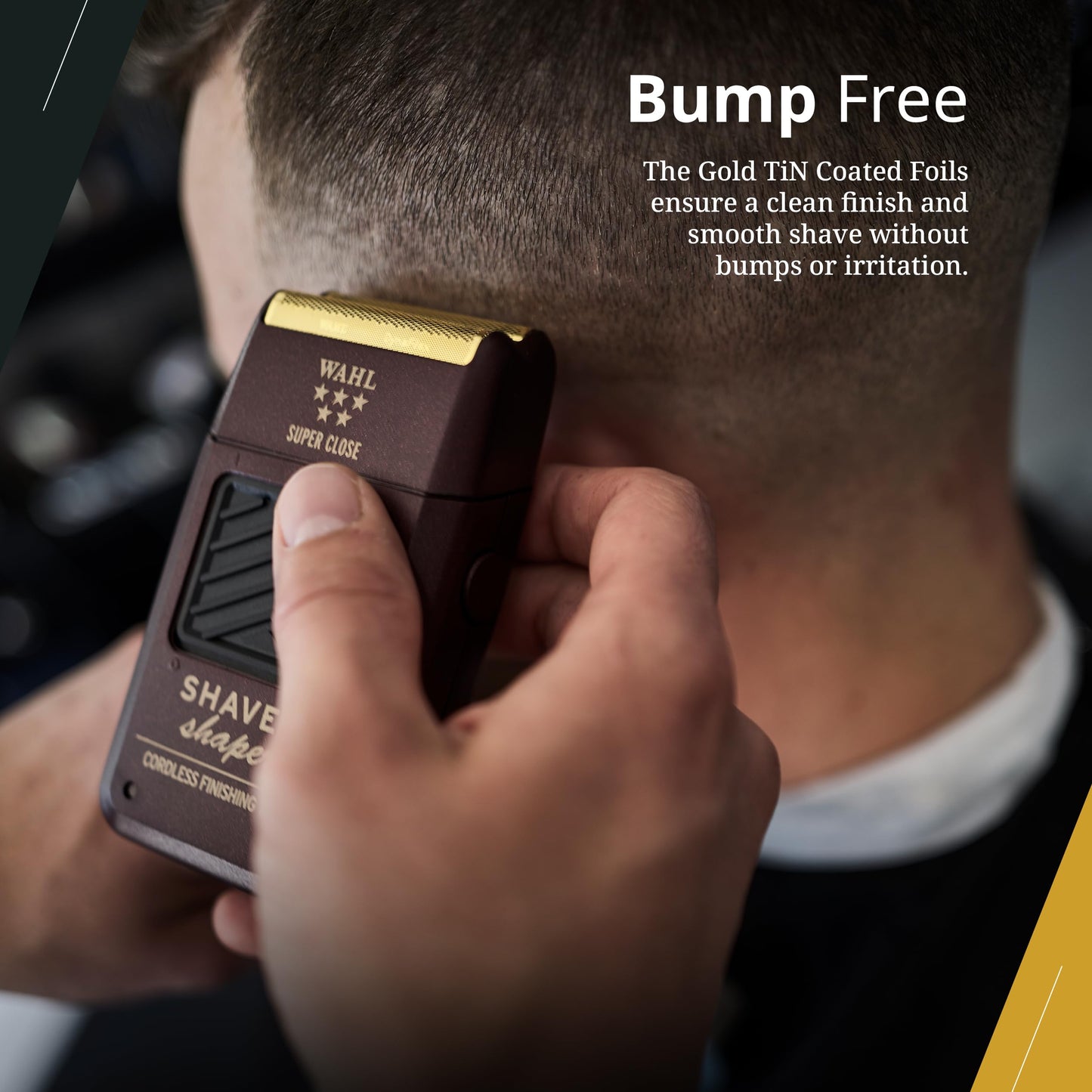 Black Wahl Professional 5 Star Series Shaver/Shaper, Cord/Cordless Finishing Tool, Rechargeable NiCad Battery, Up to 60 Minutes Runtime, Bump-Free Ultra-Close Shave