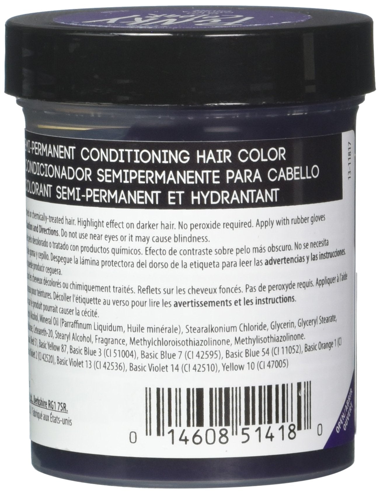 White Smoke Jerome Russell Punky Colour Semi-Permanent Conditioning Hair Color, Plum 3.5 oz (Pack of 3)