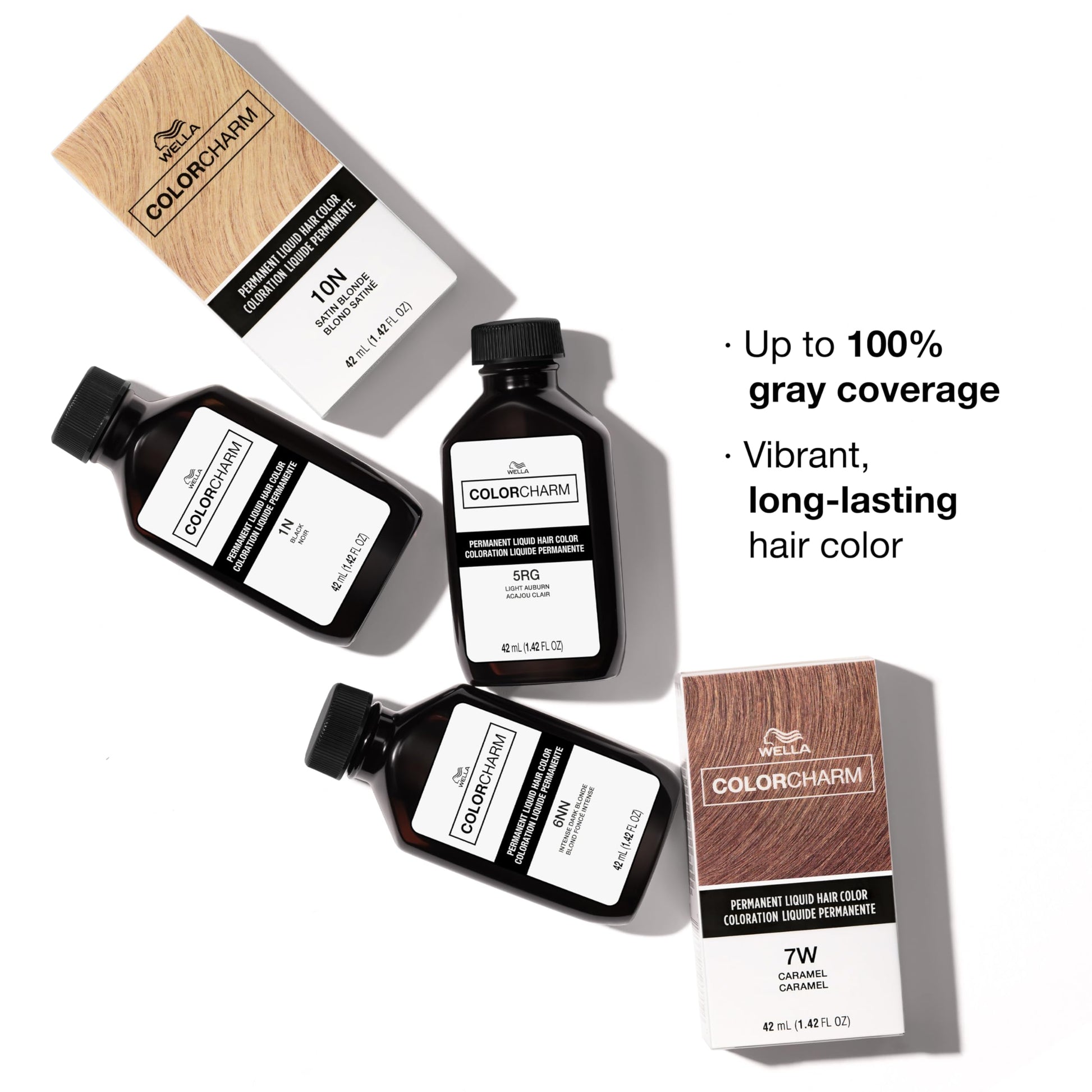 White Smoke COLORCHARM Permanent Liquid Hair Color | 8N Light Blonde | Up to 100% Gray Coverage | 1.42 Fl Oz
