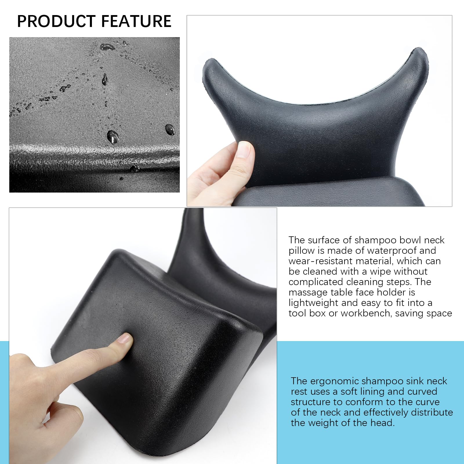 White Smoke Shampoo Neck Rest Cushion, Salon Bowl Neck Rest for Shampoo Bowl Sink Non-Slip Silicone Shampoo Bowl Neck Rest Pillow Salon Hairdressing Spa Washing Sink Basin