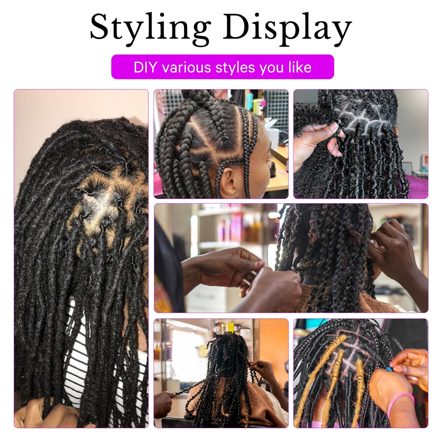 White Smoke 18" Mannequin Head Human Hair with Stand - 100% Real Human Hair Mannequin Head for Braiding, Cosmetology Manikin Doll Head for Hair Styling with Tripod Stand Table Clamp Hair Braiding Set,Black