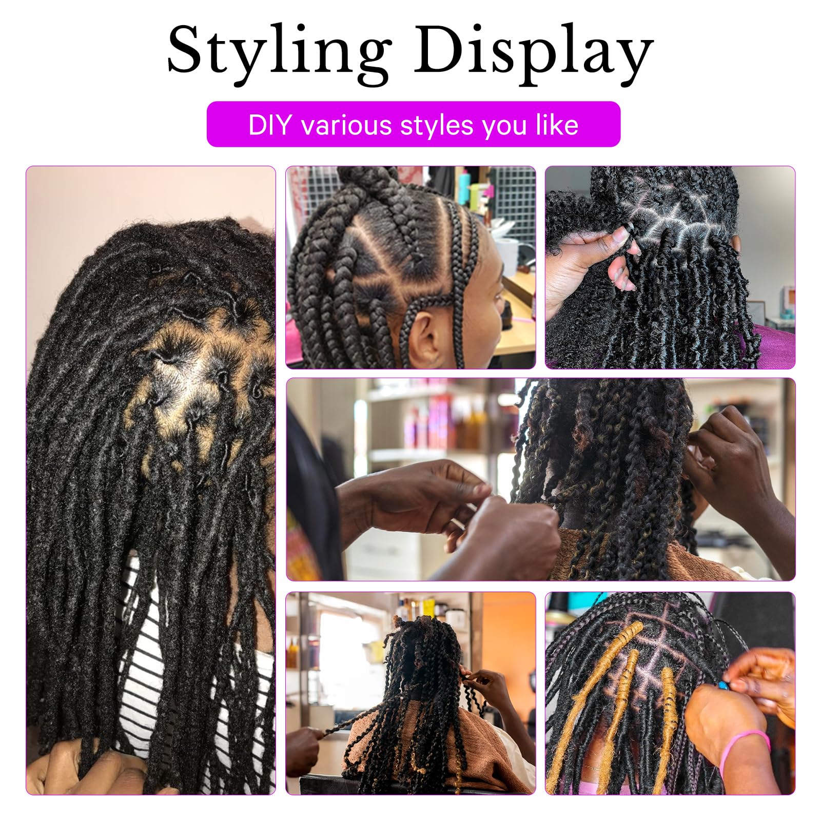 White Smoke 18" Mannequin Head Human Hair with Stand - 100% Real Human Hair Mannequin Head for Braiding, Cosmetology Manikin Doll Head for Hair Styling with Tripod Stand Table Clamp Hair Braiding Set,Black