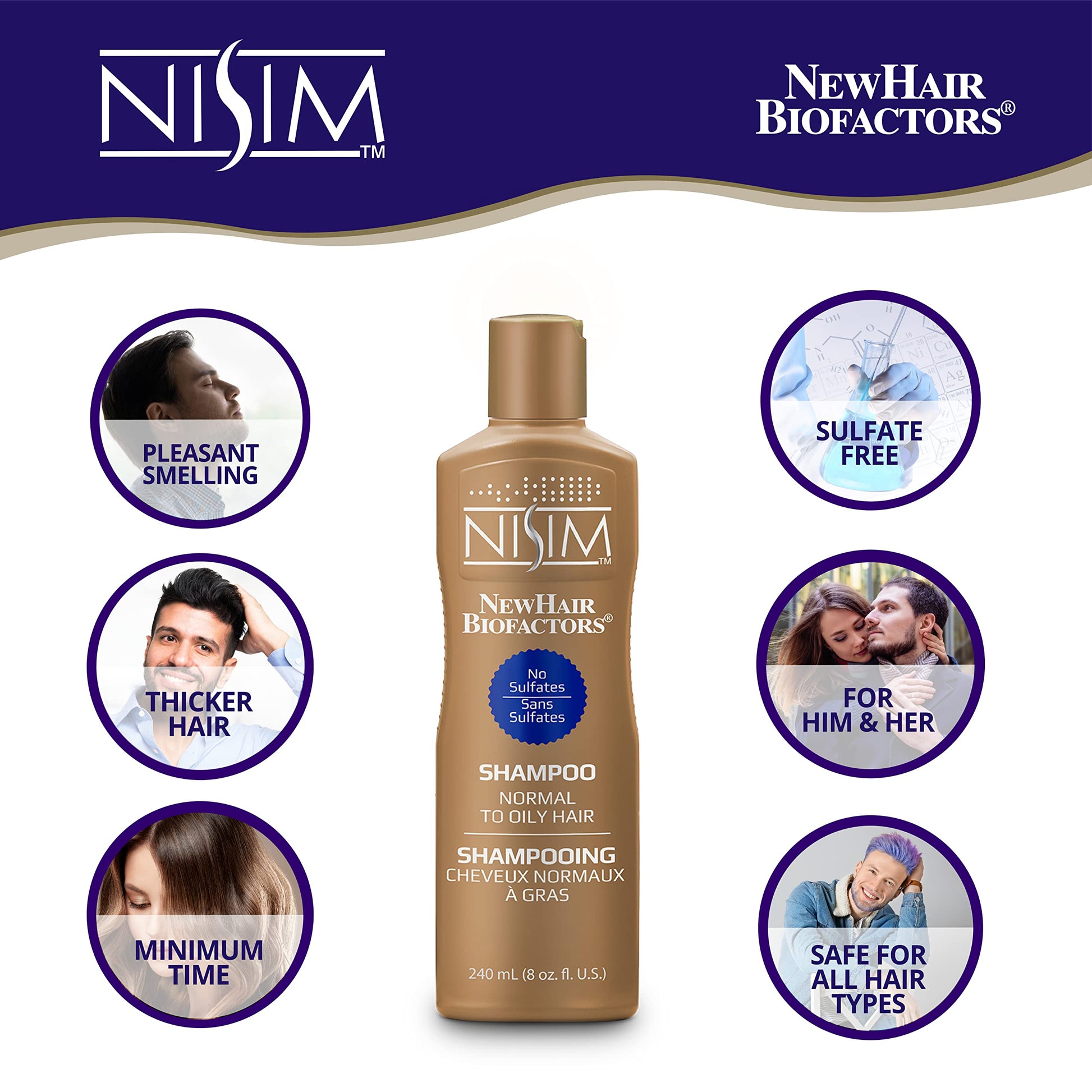 White Smoke Nisim - Normal to Oily Shampoo No Sulfates 8 oz