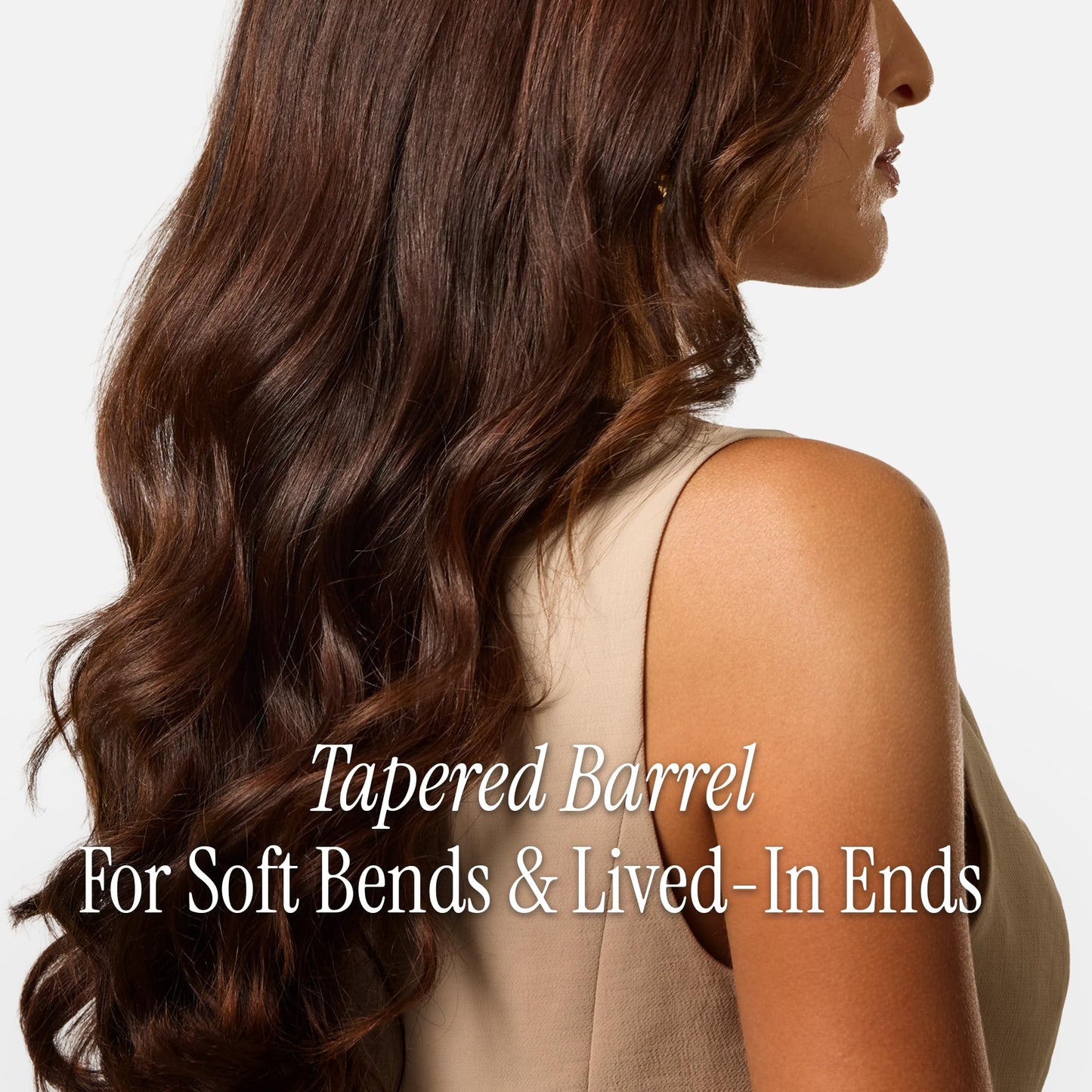 White Smoke HOT TOOLS Professional Nano Ceramic Extra Long Tapered Curling Iron for Shiny Curls, 3/4 to 1 1/4 Inches