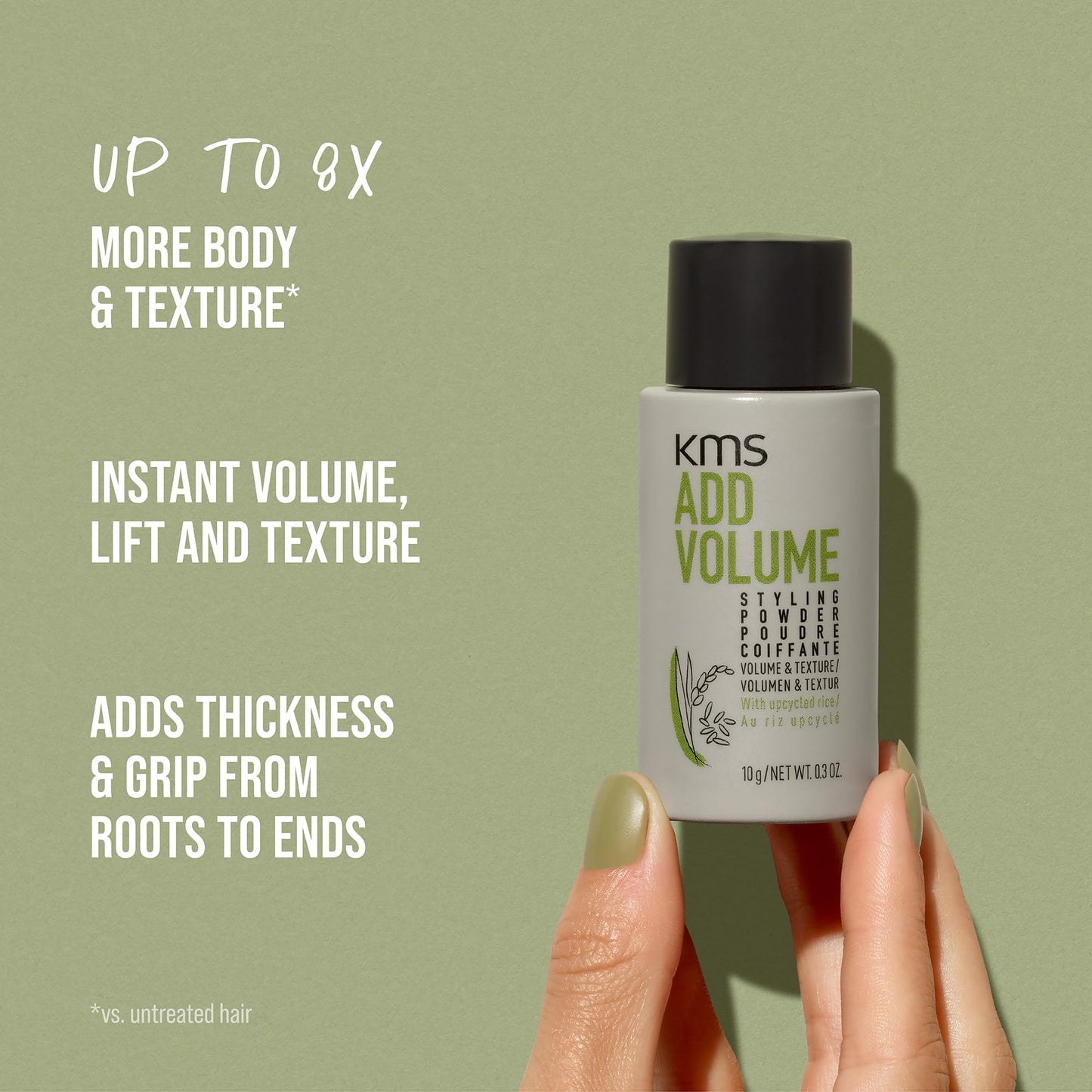 Dark Sea Green AddVolume Styling Powder, Texture & Volume for Fine to Medium, Limp Hair, 10g