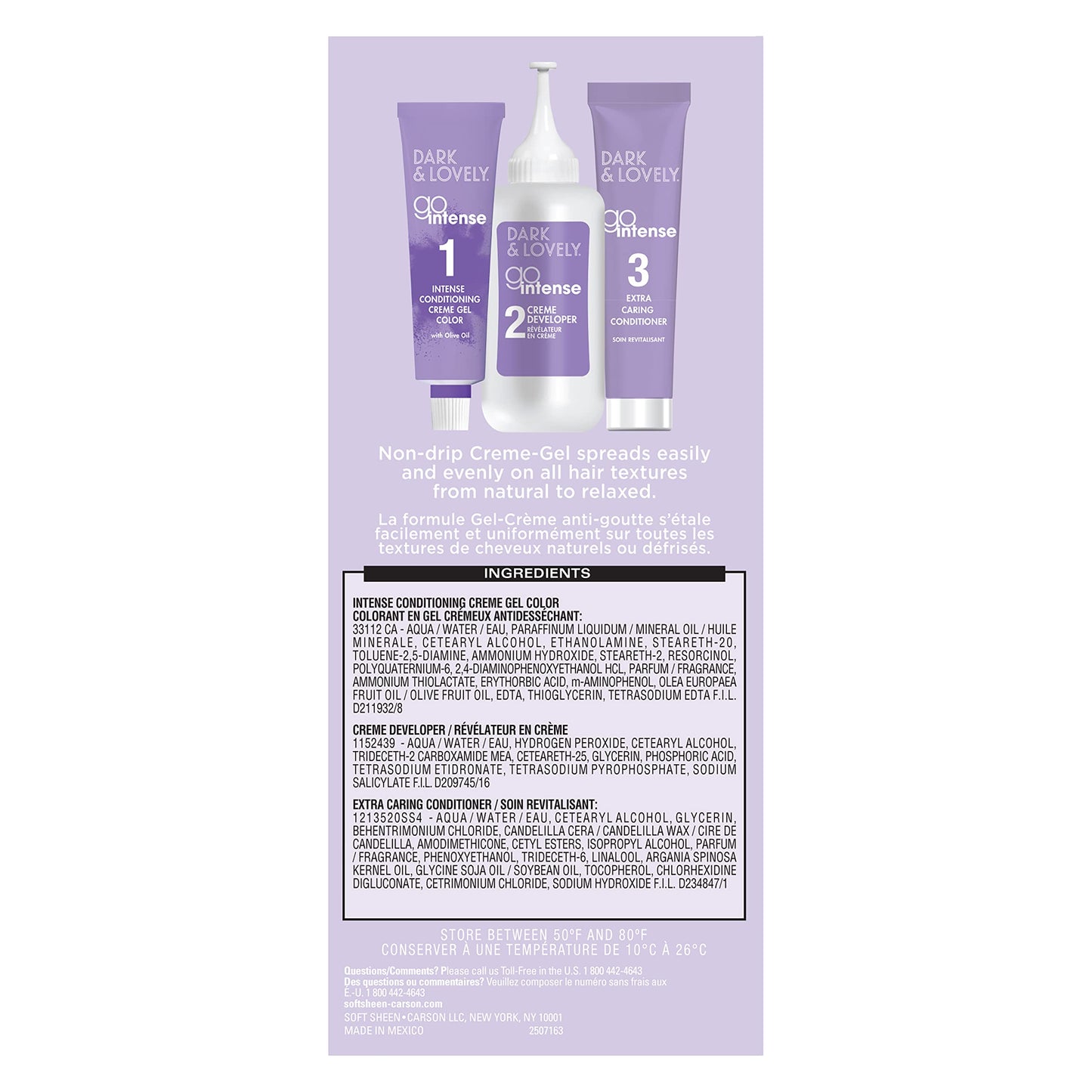 Thistle SoftSheen-Carson Dark and Lovely Ultra Vibrant Permanent Hair Color Go Intense Hair Dye with Olive Oil for Shine and Softness, Super Black