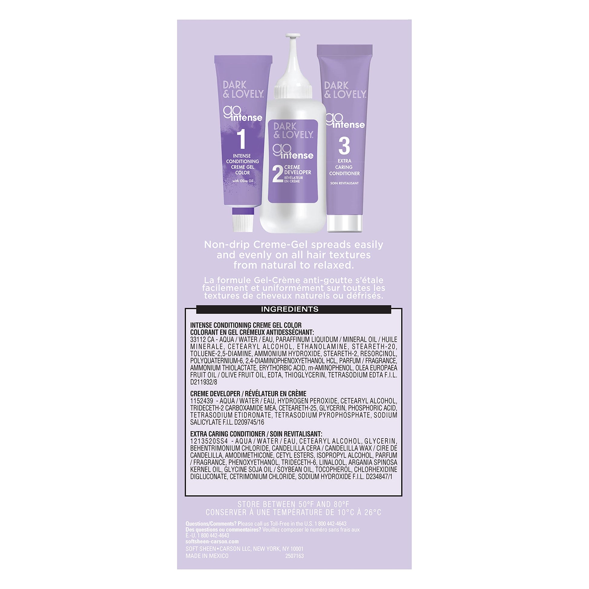 Thistle SoftSheen-Carson Dark and Lovely Ultra Vibrant Permanent Hair Color Go Intense Hair Dye with Olive Oil for Shine and Softness, Super Black