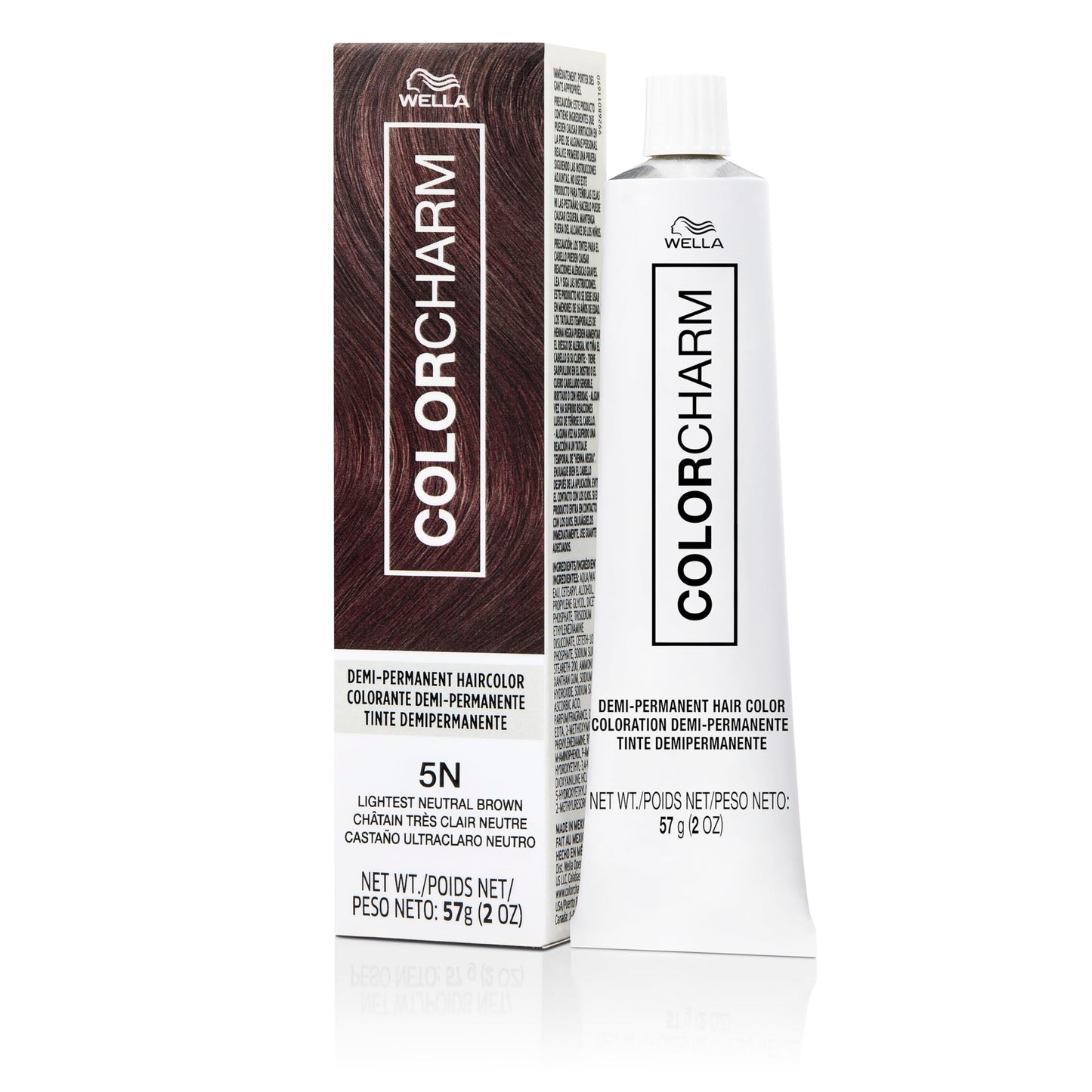 White Smoke COLORCHARM Demi Permanent Hair Color | 5N Lightest Neutral Brown | Gloss, Refresh & Tone | 2 Fl Oz