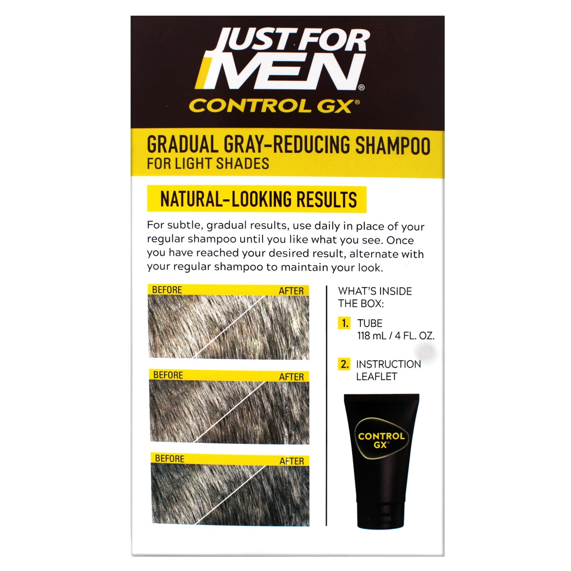 White Smoke Just for Men Control GX Grey Reducing Shampoo Blonde & Medium Brown