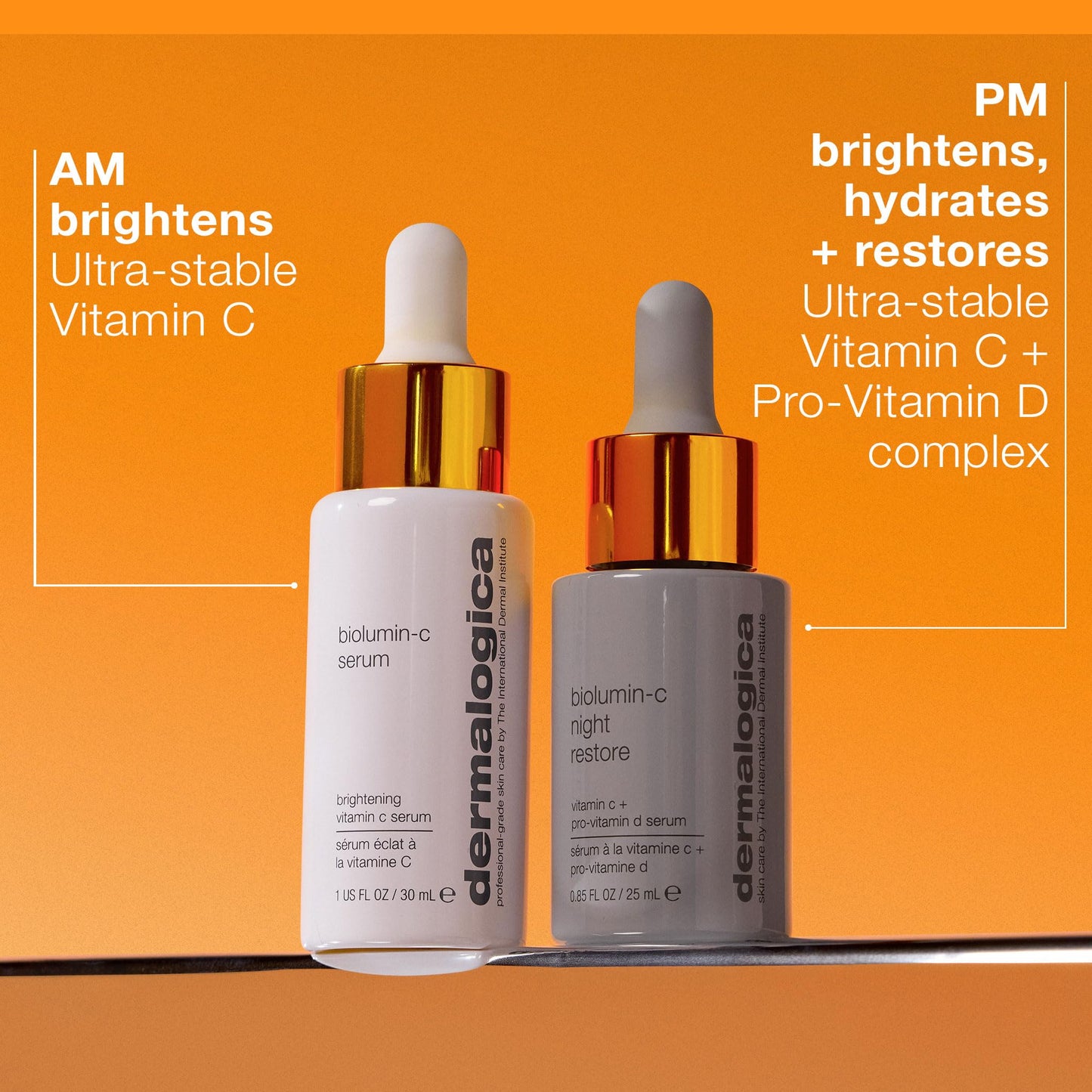 Goldenrod Dermalogica BioLumin-C Night Restore Vitamin C Serum for face, Overnight Skin Hydration and Barrier Repair Serum, 0.85 fl oz