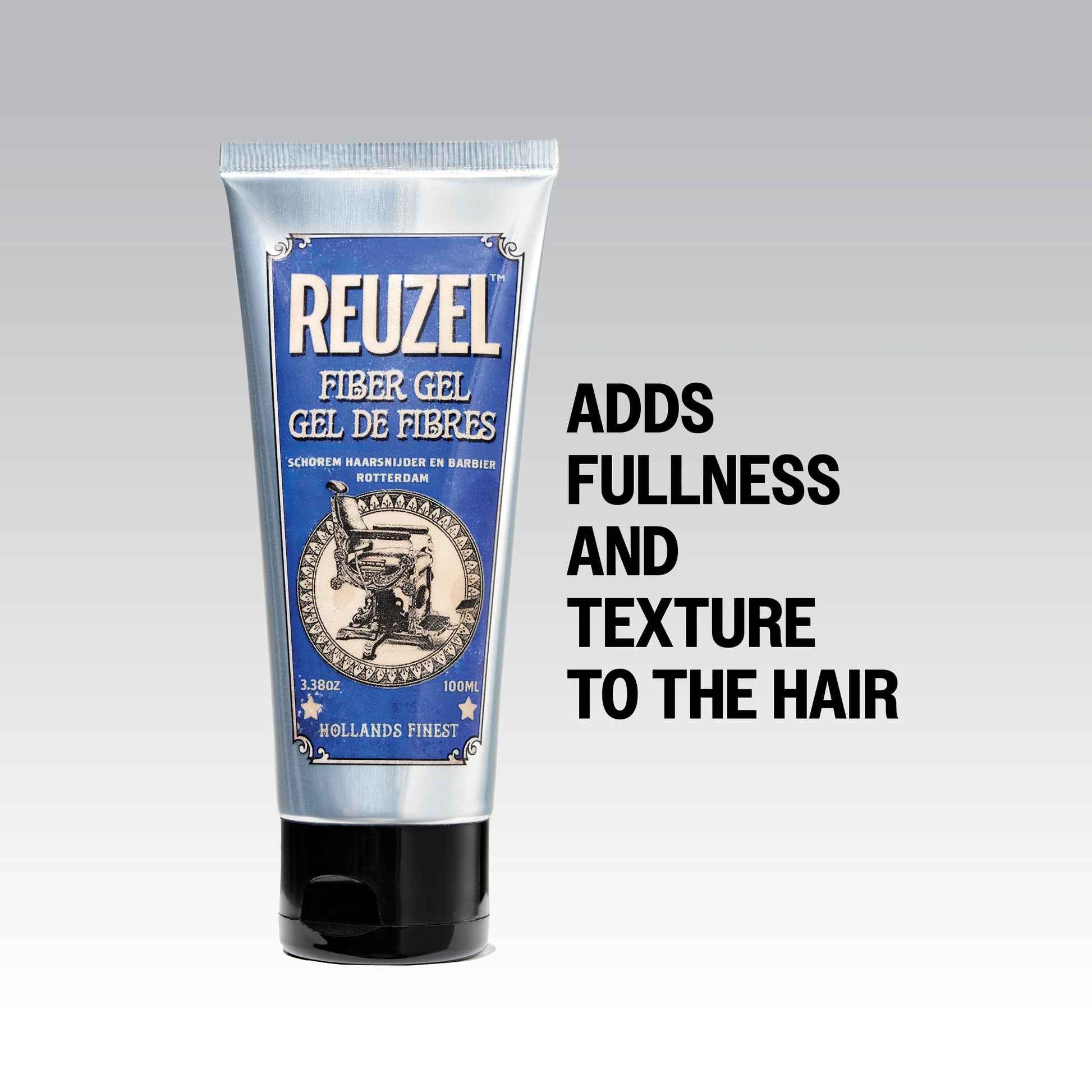 White Smoke Reuzel Fiber Gel, Flake Free Formula, 3.38 oz