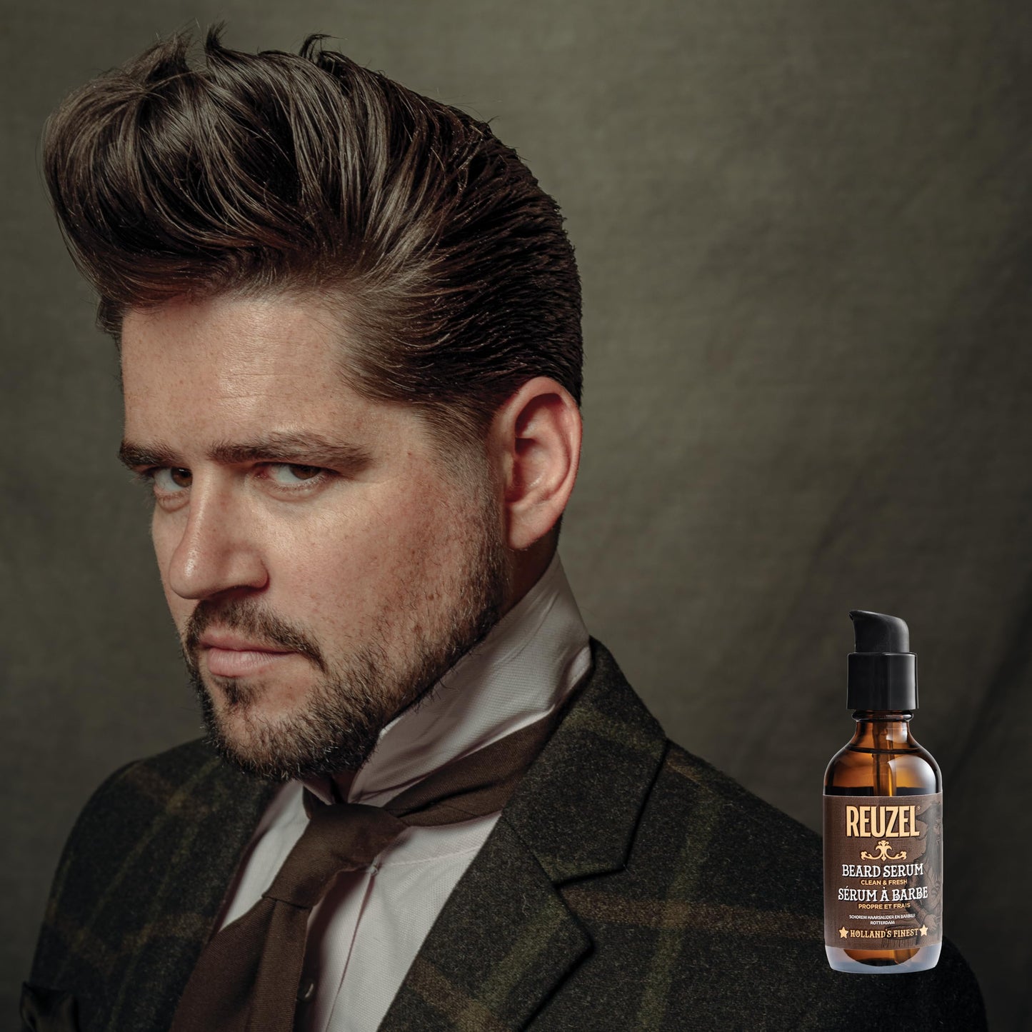 Dark Slate Gray REUZEL Clean & Fresh Beard Serum, Hydrating, Non-Comedogenic, Natural, Non-Greasy Finish, Light Citrus Mint Scent, For All Skin Types, 2 oz