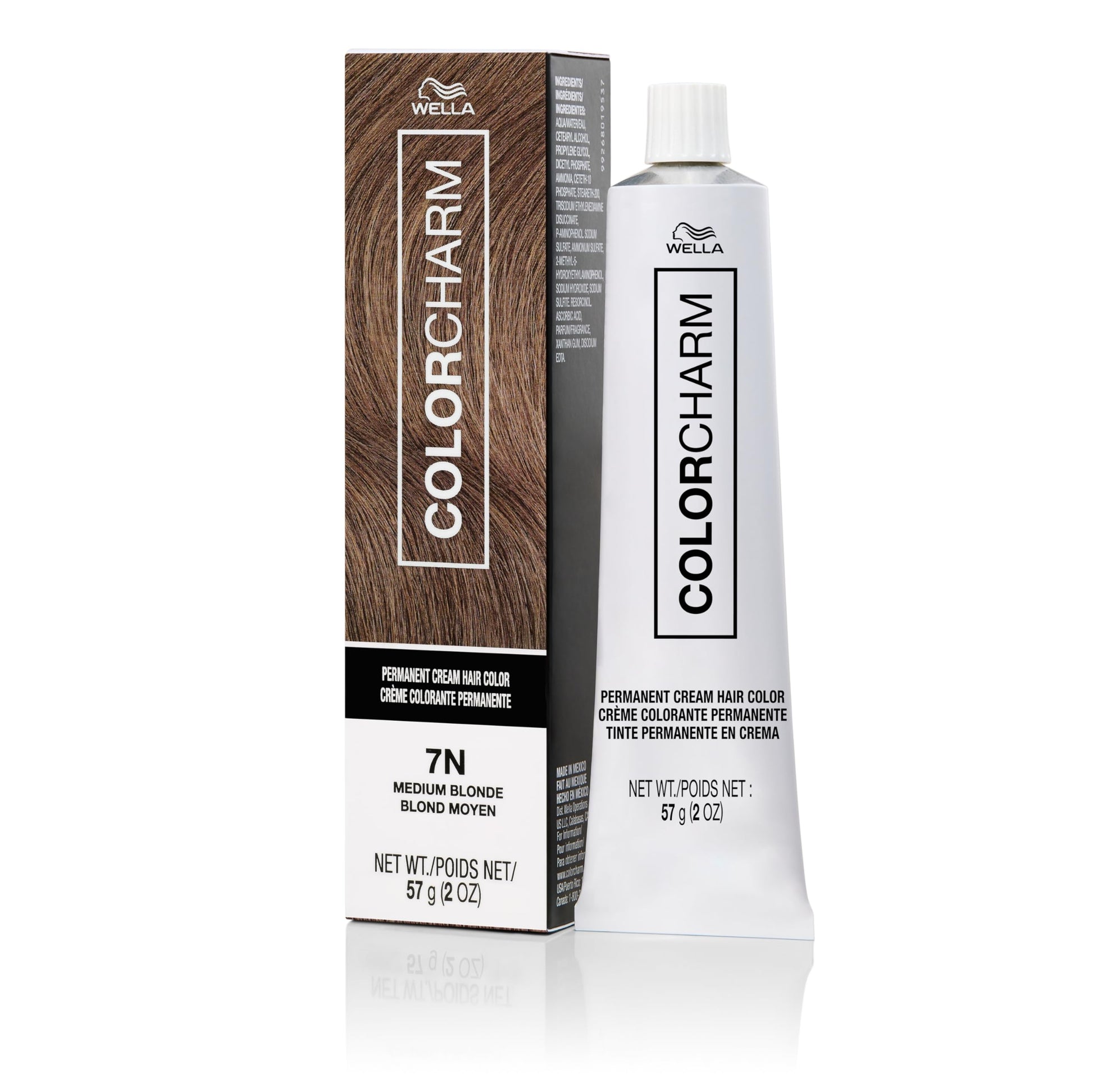 Lavender COLORCHARM Permanent Cream Hair Color, 7N Medium Blonde, 2 oz.