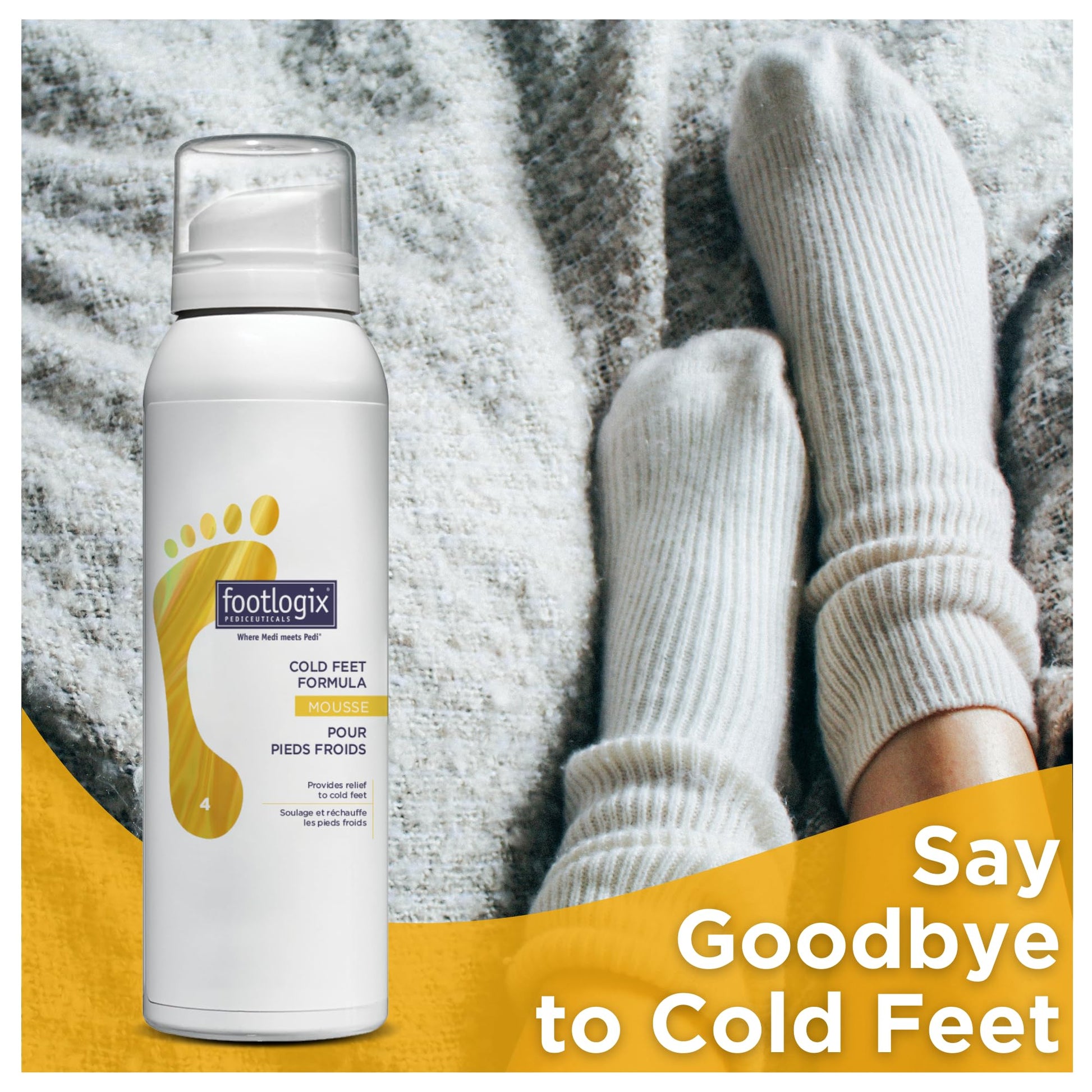 Light Gray Footlogix Specialty Cold Feet Formula, 4.23 Ounce