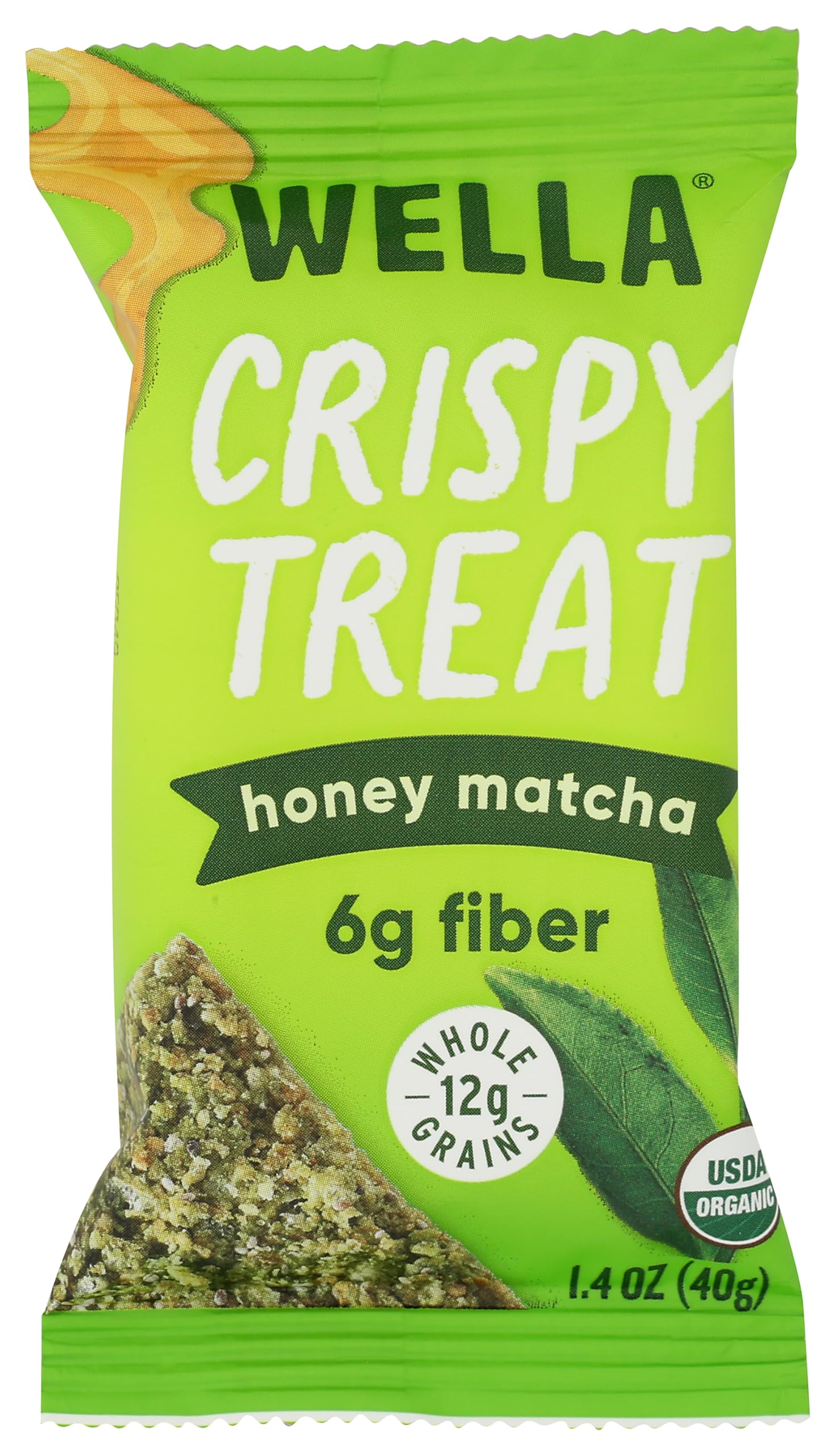 White Smoke Wella Organic Honey Matcha Crisp Bar, 1.4 Ounce