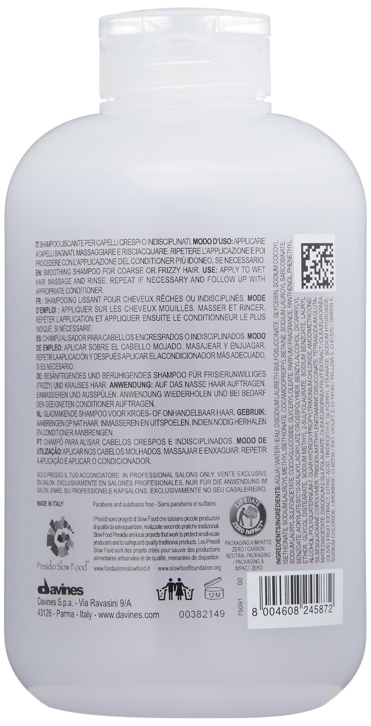 Lavender Davines LOVE Smoothing Shampoo | for Curly and Unruly Hair, Frizzy Hair | Smoothing Hair Products with Olive Extract | 8.45 Fl Oz