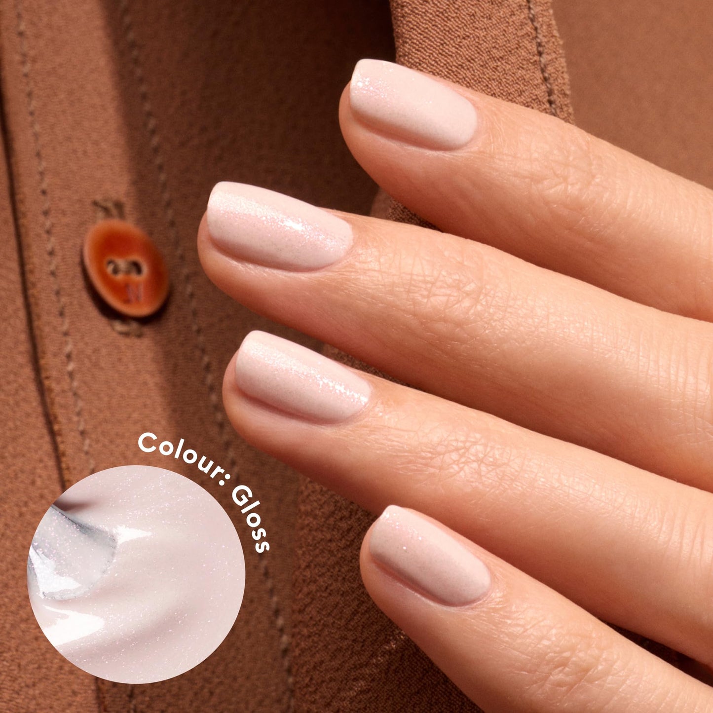 Sienna Manucurist Green Quick Dry Nail Polish Gloss (Iridescent White) - 9-Free, Plant-Based and Vegan - Non Toxic - Natural Classic - Nails Care - Manicure - Made in France - 0.5 fl oz