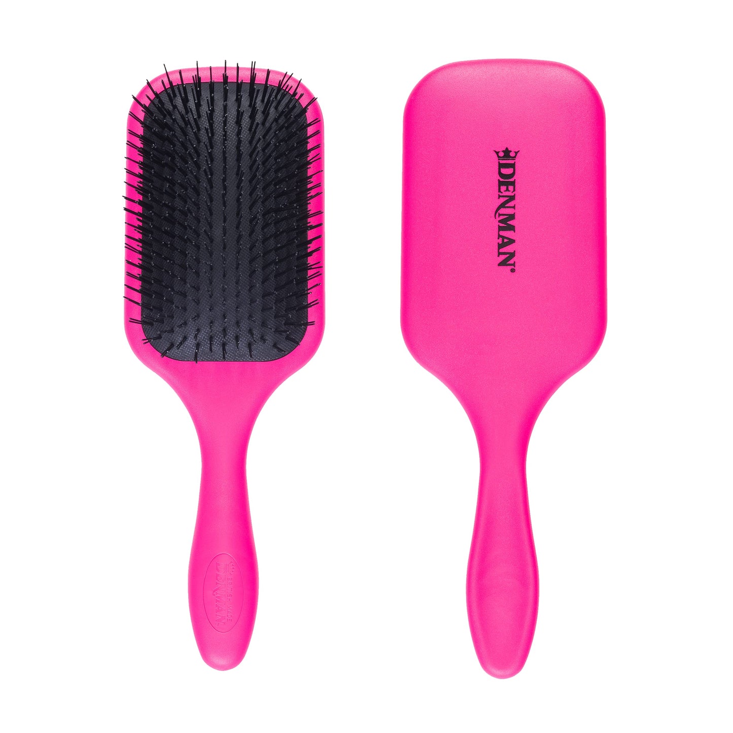 White Smoke Denman Tangle Tamer Ultra (Pink) Detangling Paddle Brush For Curly Hair And Black Natural Hair - use with both Wet & Dry Hair, D90L