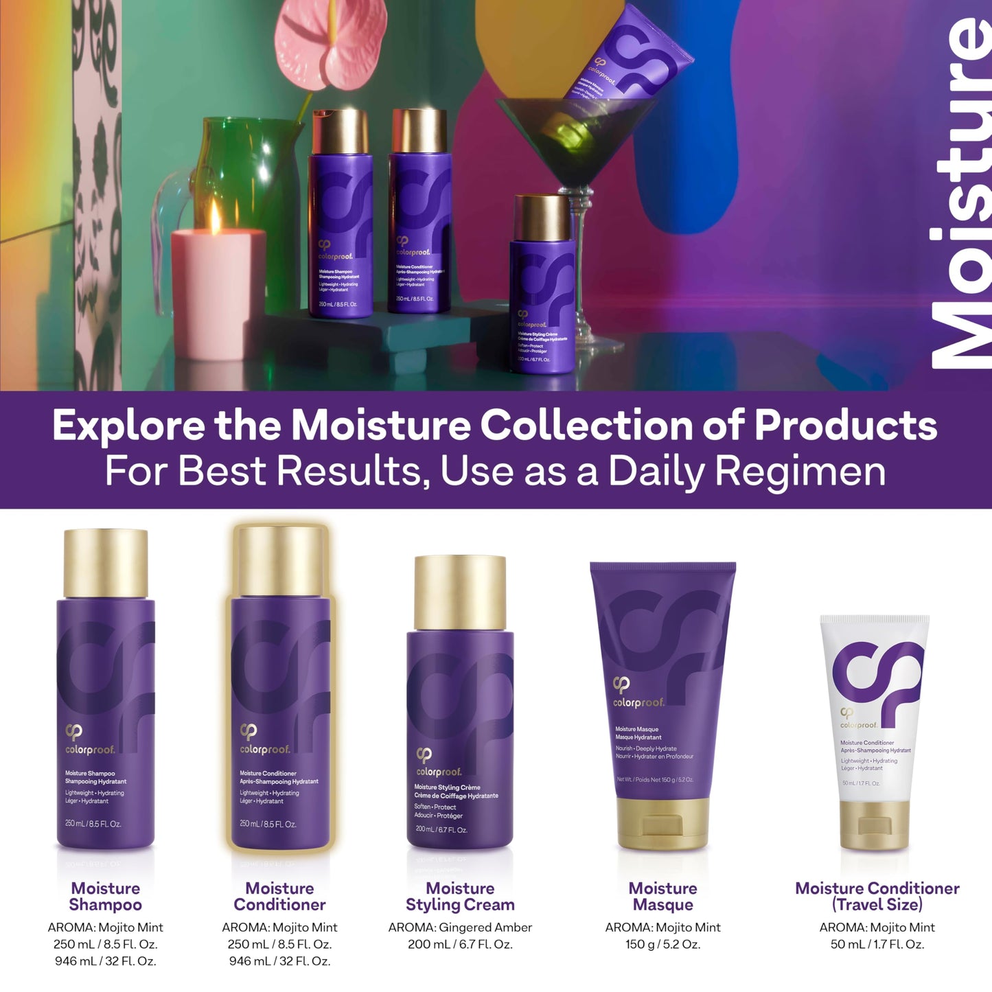 White Smoke ColorProof Moisture Conditioner - For Dry Color-Treated Hair Hydrates & Repairs Sulfate-Free Vegan