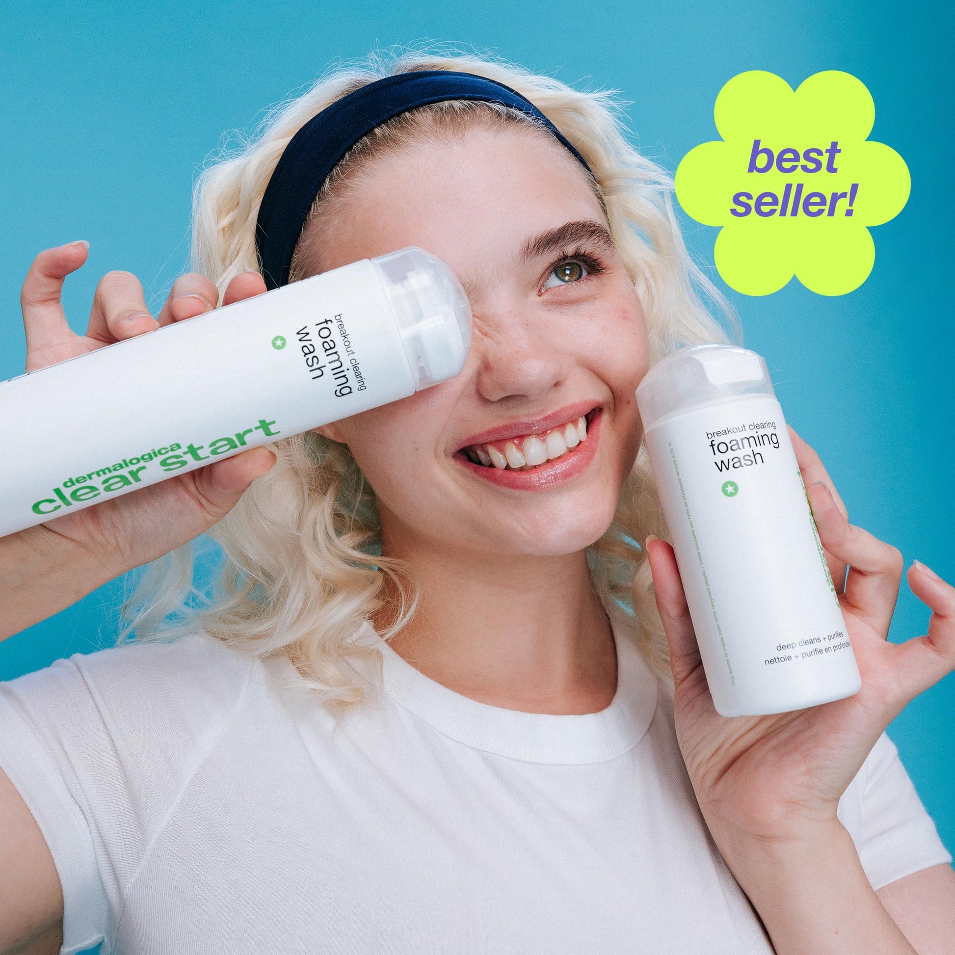 Light Gray Dermalogica Clear Start Breakout Clearing Foaming Wash - Acne Face Wash with Salicylic Acid & Tea Tree Oil - 10 fl oz