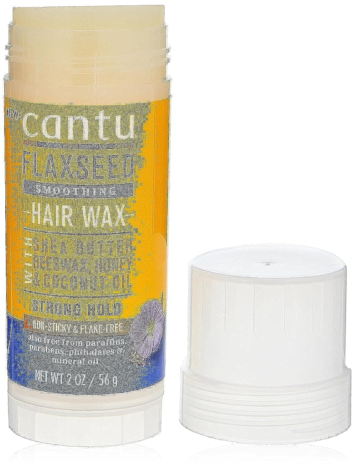 White Smoke Cantu Flaxseed Smoothing Hair Wax with Shea Butter, Beeswax, Honey & Coconut Oil 2 oz