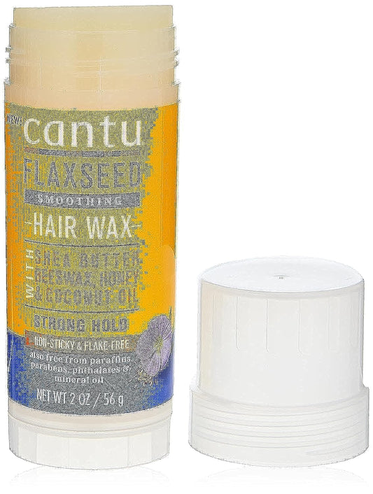 White Smoke Cantu Flaxseed Smoothing Hair Wax with Shea Butter, Beeswax, Honey & Coconut Oil 2 oz
