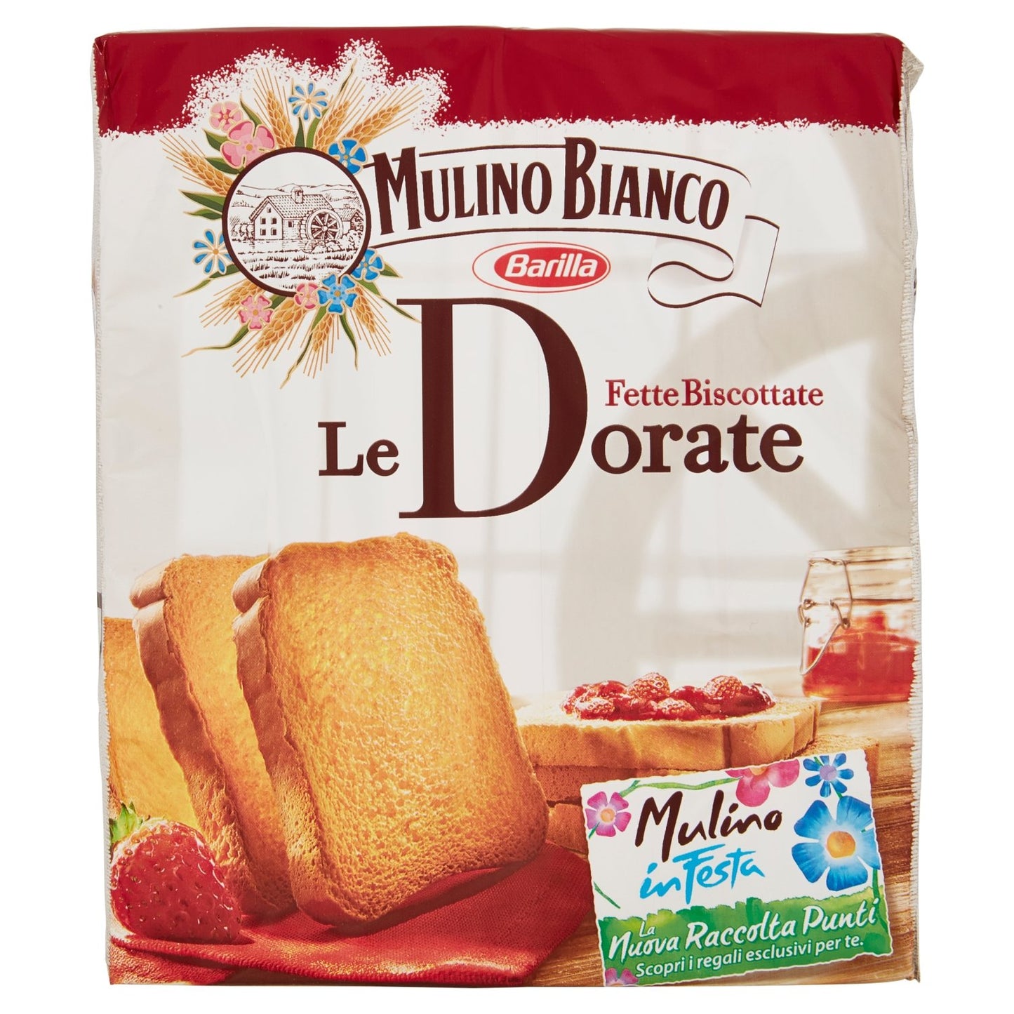 Light Gray Mulino Bianco: " Le Dorate " Fette Biscottate 36 count - Golden Rusks. Italian Toast - 11.11 Oz (315g) Pack of 2
