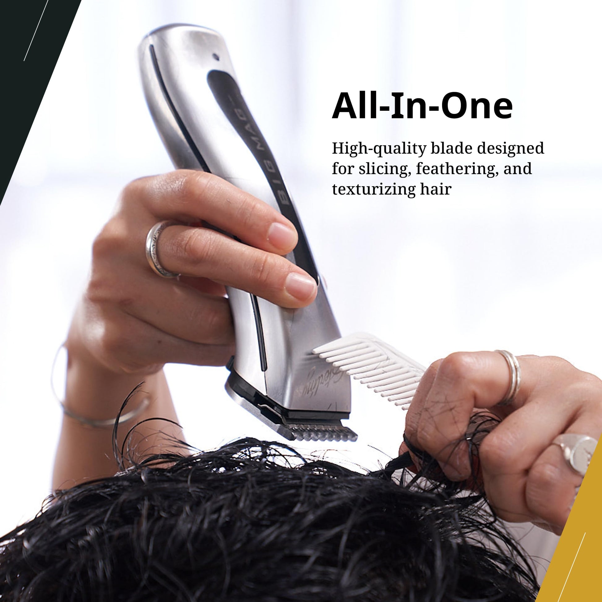 White Smoke Wahl Professional All-In-One Blade ChromStyle, Detachable Replacement Blade for ChromStyle Pro, Lit+Pro, and Big Mag Clippers, 100 Minutes Runtime, Lithium-Ion Battery