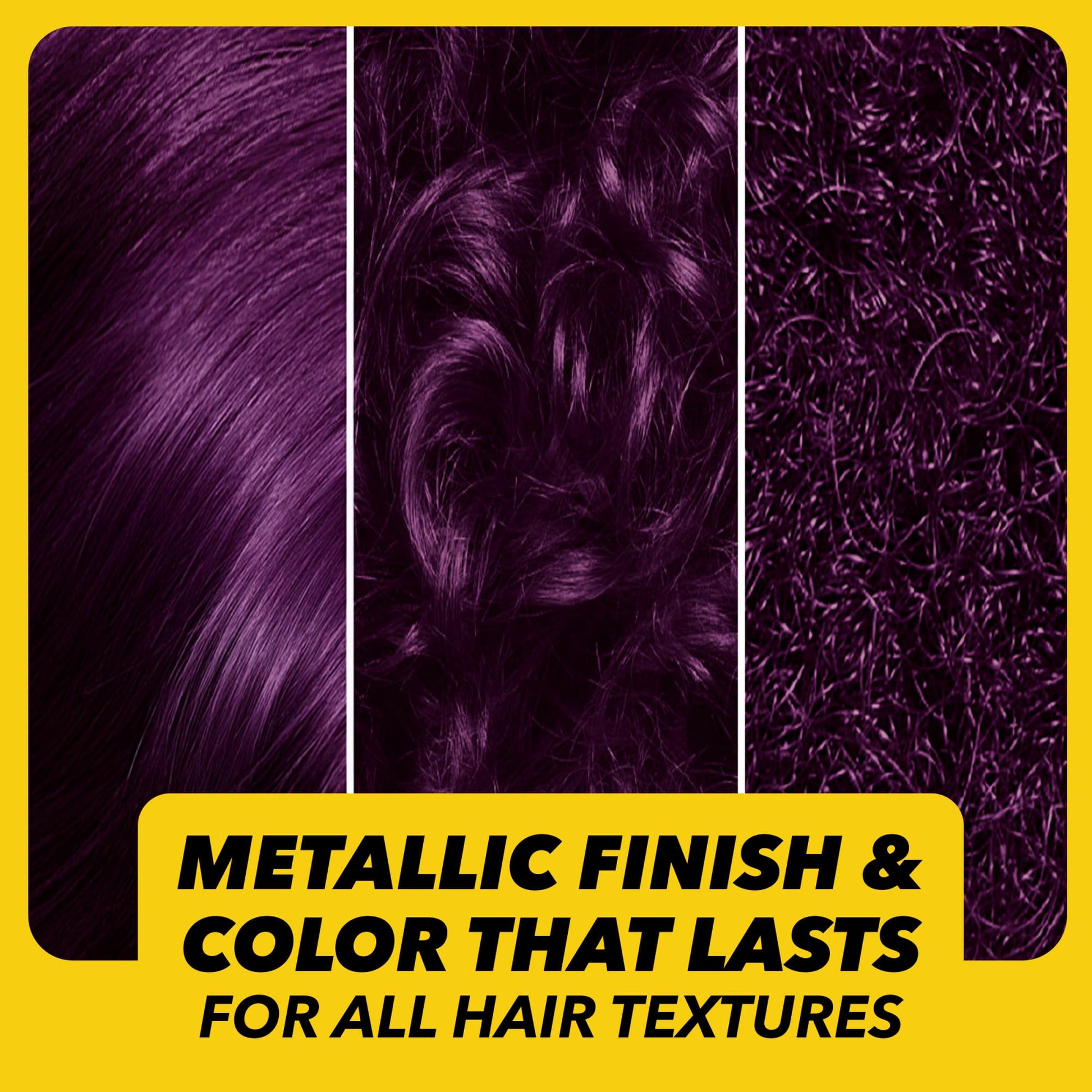 Black got2b Metallics Permanent Hair Dye, Amethyst Chrome M69, Hair Color for Women & Men, Formulated with Metallic-Shine Booster for Cool, Shimmering Tones, Lasts Up to 30 Washes, 1 Kit