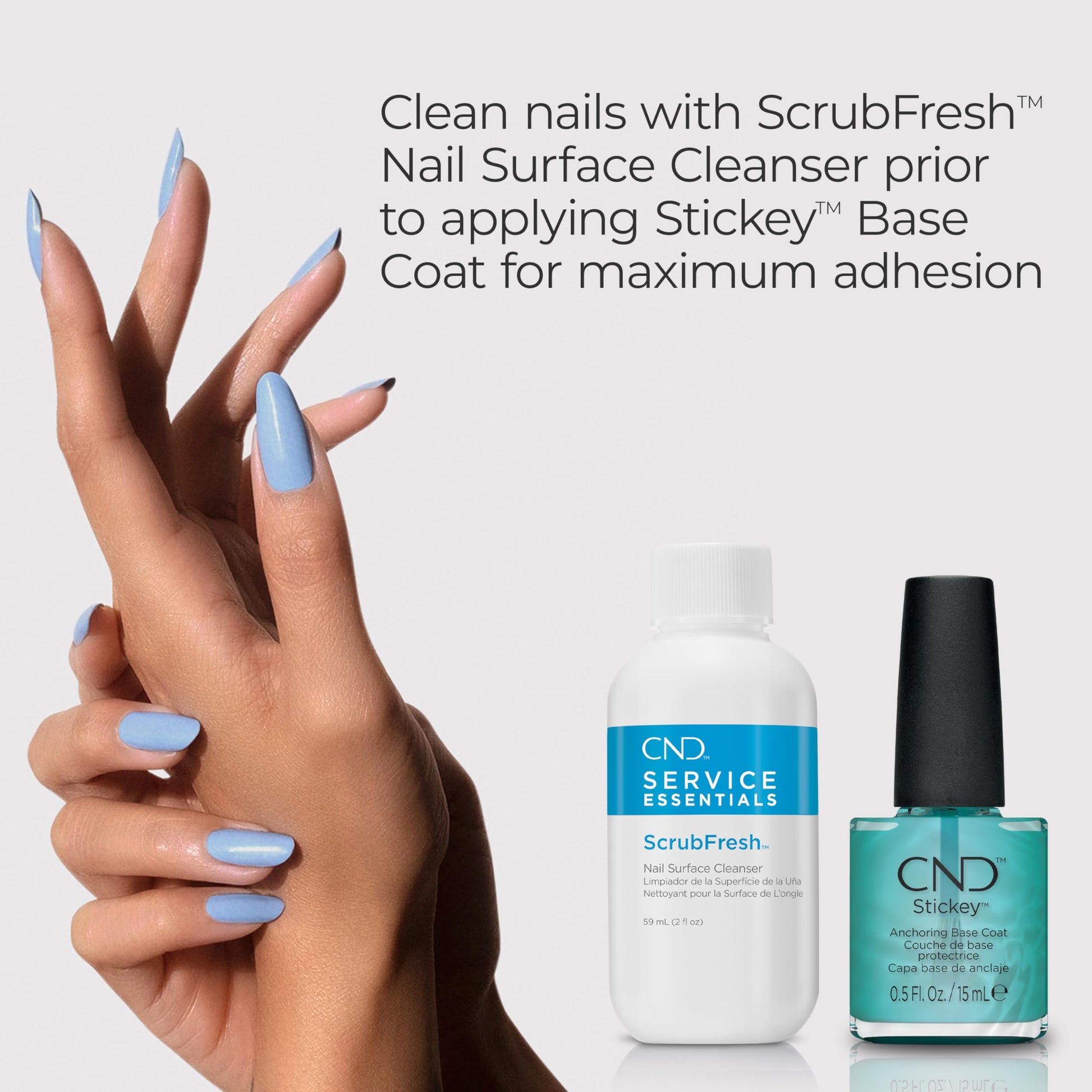 Lavender CND SCRUBFRESH Nail Surface Cleaner (Packaging May Vary), 2 fl oz