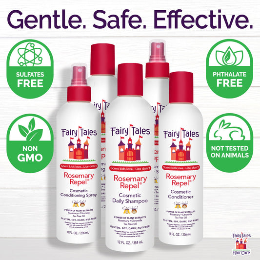 White Smoke Fairy Tales Rosemary Repel Daily Kids Conditioning Spray – Kids Like the Smell, Lice Do Not, 8 fl oz. (Pack of 1)