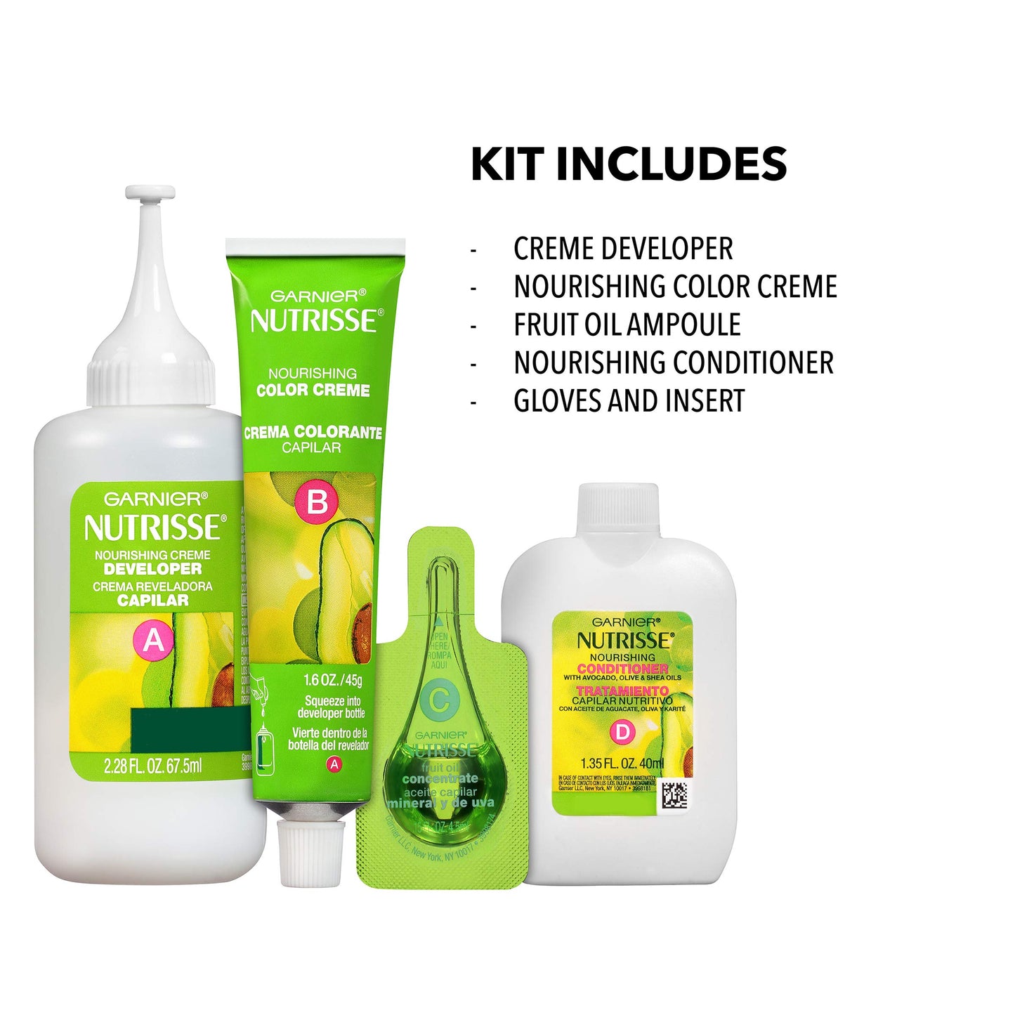 White Smoke Garnier Nutrisse Nourishing Hair Color Creme, 50 Medium Natural Brown (Truffle) (Packaging May Vary)