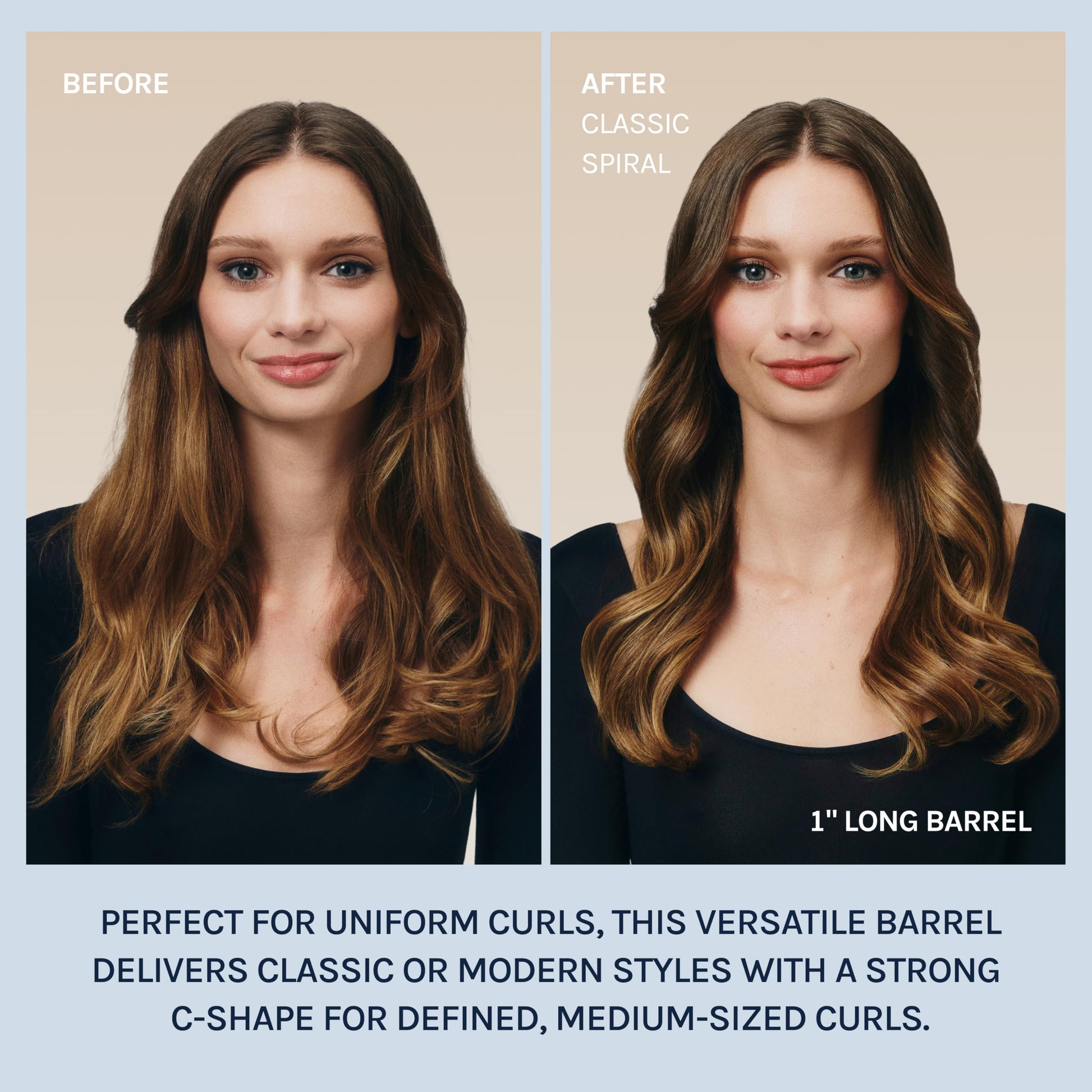 Gray Bio Ionic Long Barrel Styler, 1" Curling Iron with Moisture Heat Technology & NanoIonic MX, Verstatile Curling Wand with Longer Barrel for Large Sized Soft Curls & Waves