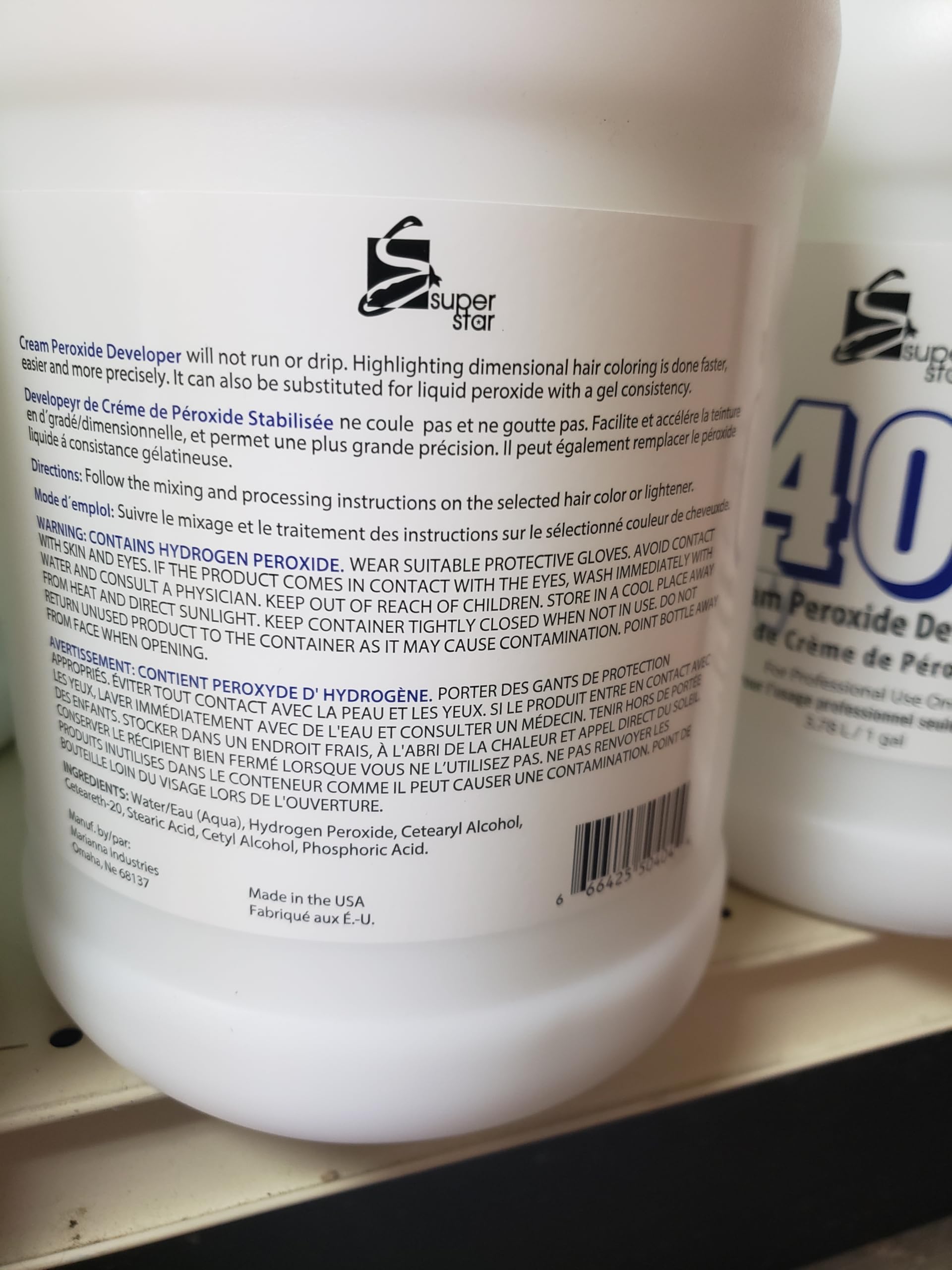 Light Gray Super Star Stabilized Cream Peroxide Developer, 40v Hc-50404