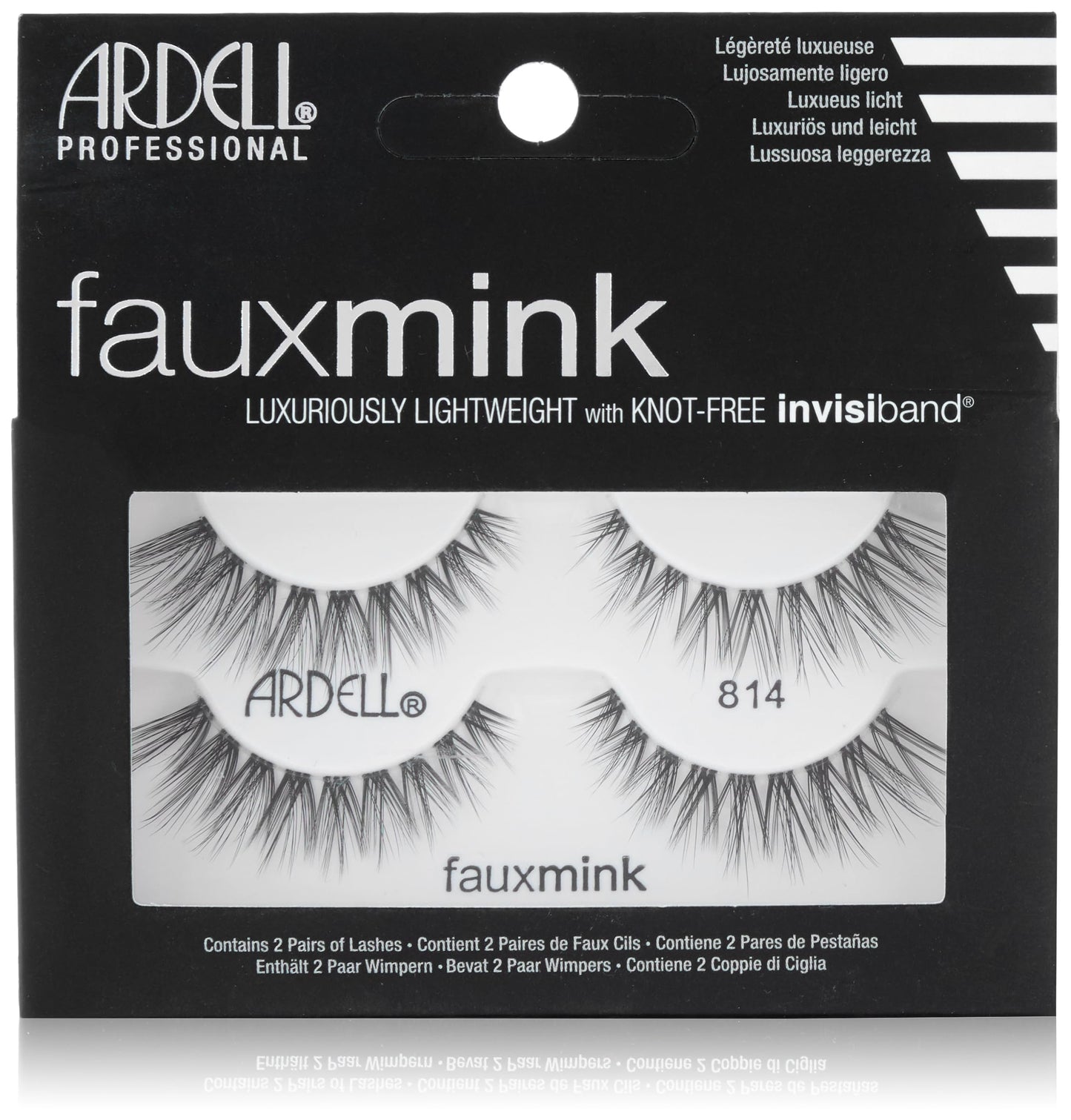Black Ardell Faux Mink 814 2 Pairs