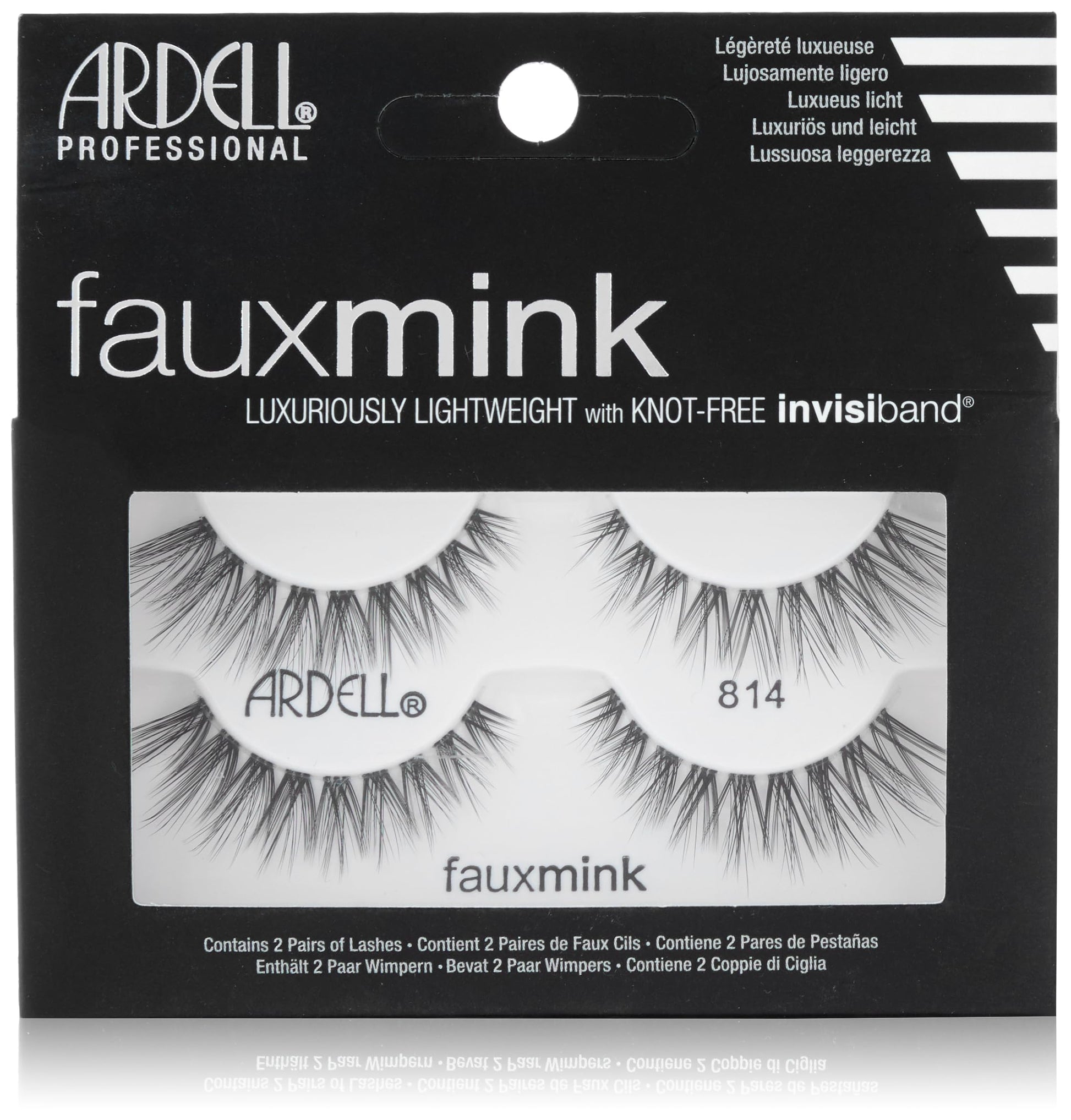 Black Ardell Faux Mink 814 2 Pairs
