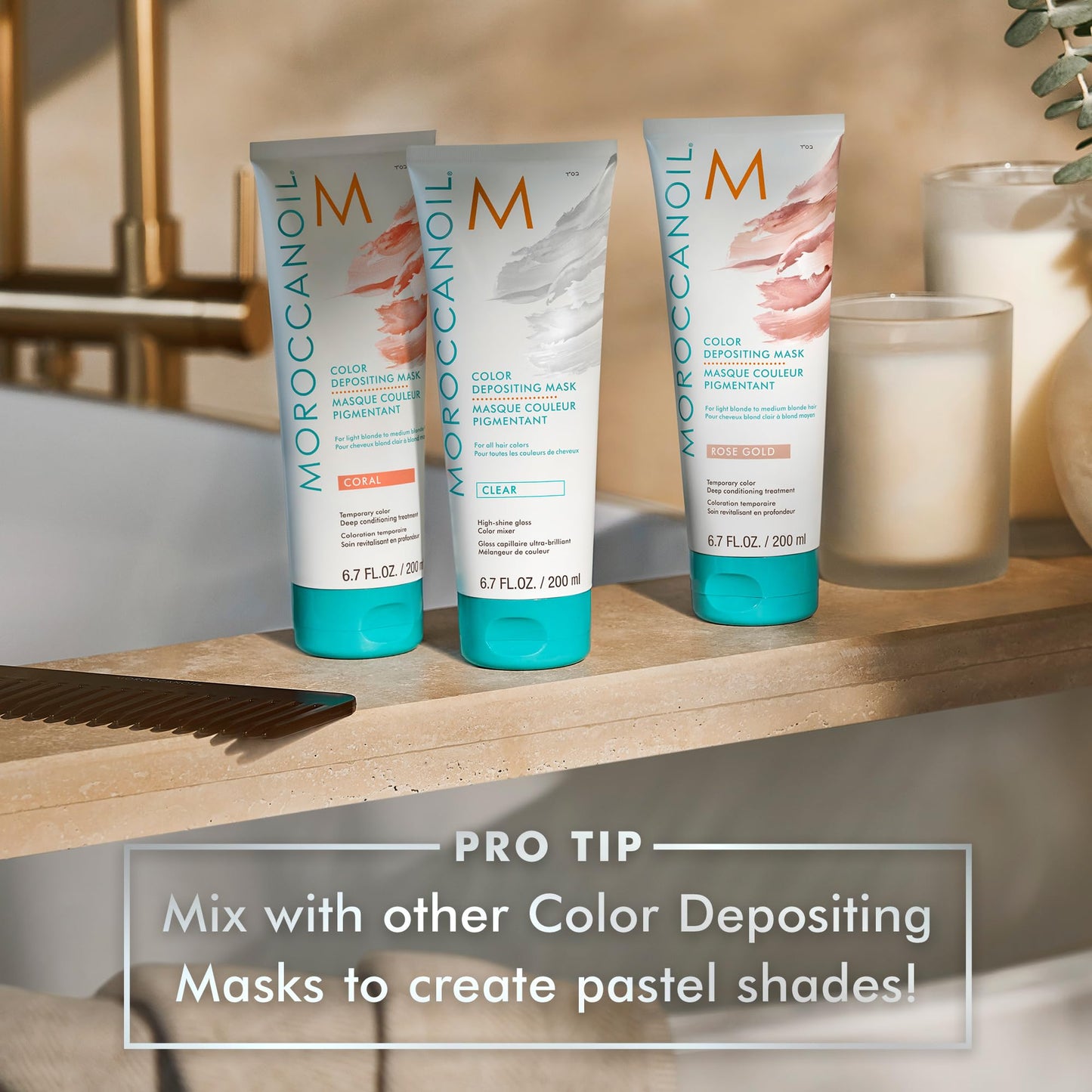 Dark Gray Moroccanoil Color Depositing Mask Clear, 6.7 Fl. Oz.