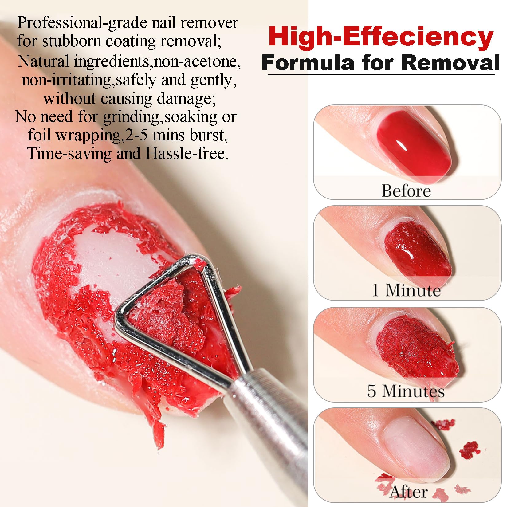 Seashell Gel Nail Polish Remover - Gel Polish Remover Kit with Cuticle Oil & Latex Tape & Colored Peel Off Manicure Tools, Gel Remover for Nails 2-5 Minutes, No Soaking,Wrapping
