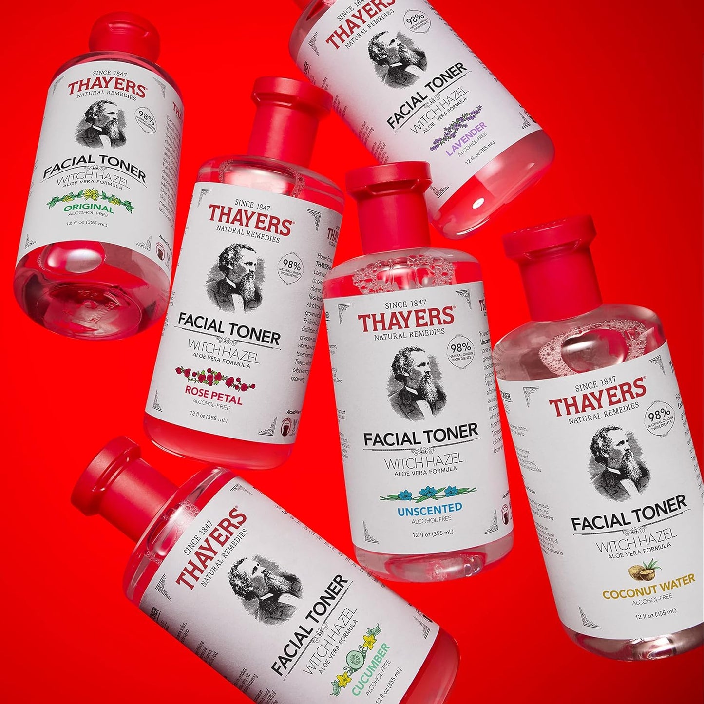 Red Thayer Cucumber Witch Hazel with Aloe Vera Formula, 12 Fluid Ounce