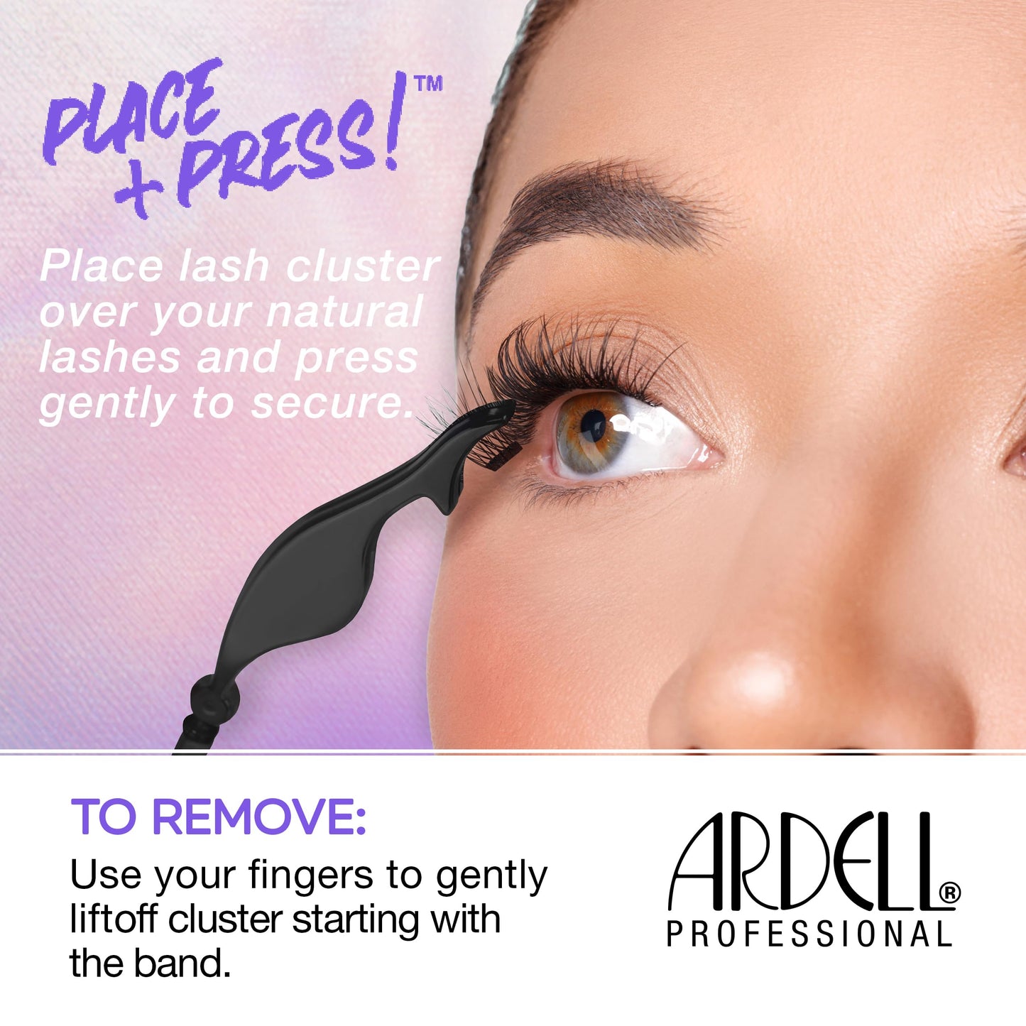 White Smoke Ardell Press On Overlash 3D Fauxmink Volume 858 – Self Adhesive Lash Clusters, No Glue Needed Eyelashes, Pre Glued Cluster Eyelash Extensions, 1 Pack