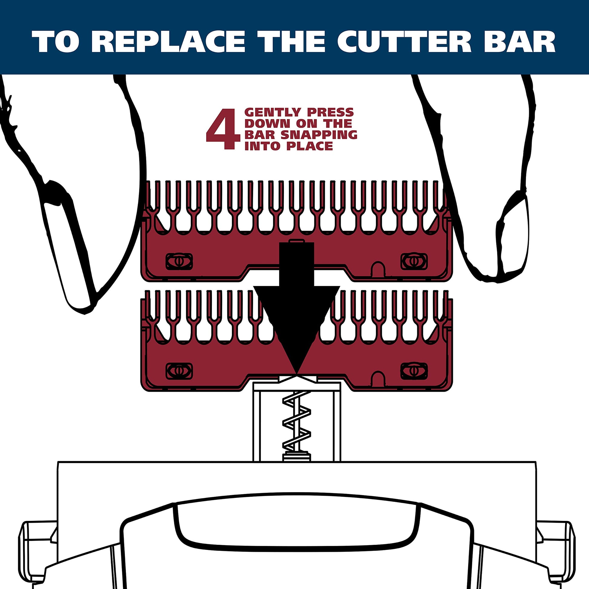 White Smoke Wahl Groomsman Shaver Replacement Cutters and Head for 7063 Series, Black - Model 7046