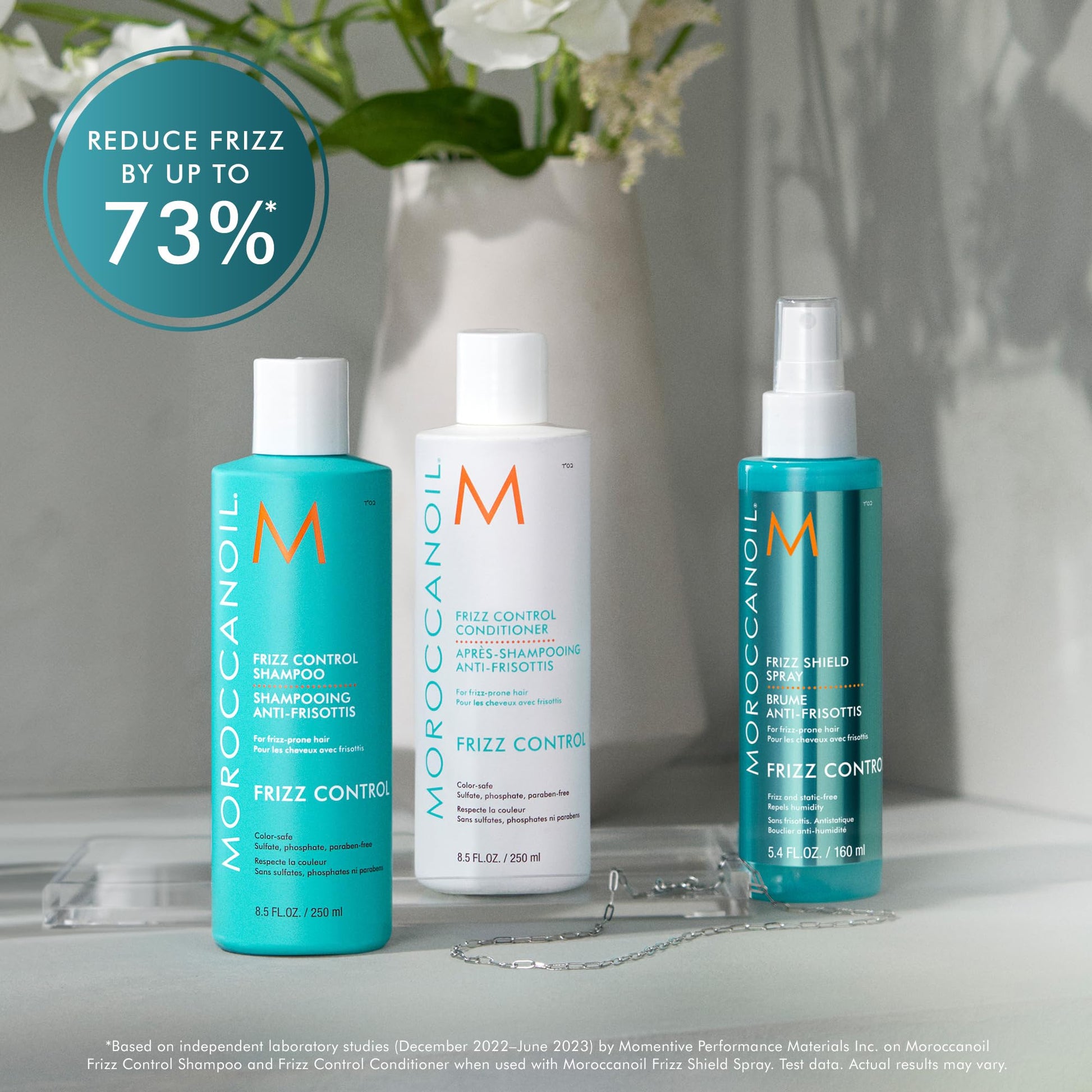 Light Slate Gray Moroccanoil Frizz Shield Styling Spray, 5.4 Fl. Oz.