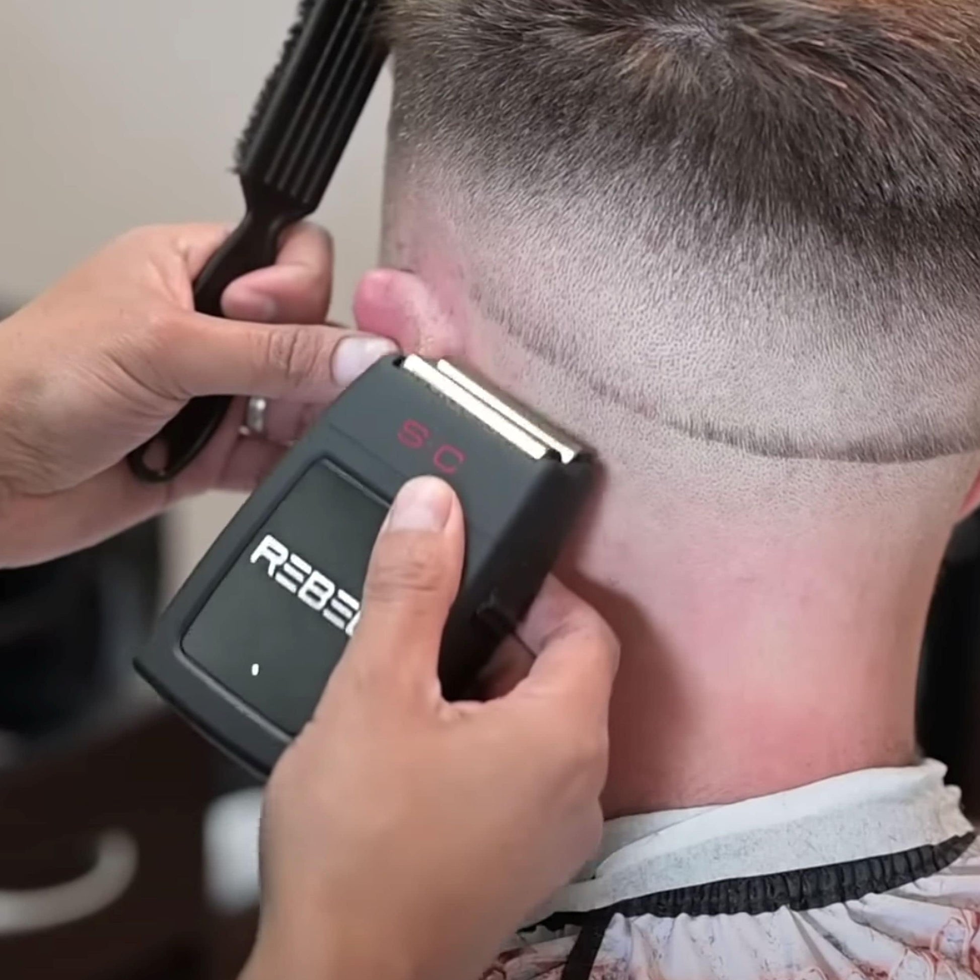 Dark Gray StyleCraft Rebel Professional Cordless Double Foil Shaver - Super Torque Motor, USB-C Rechargeable Electric Men's Foil Shaver, Close Shave, Barber Quality Grooming