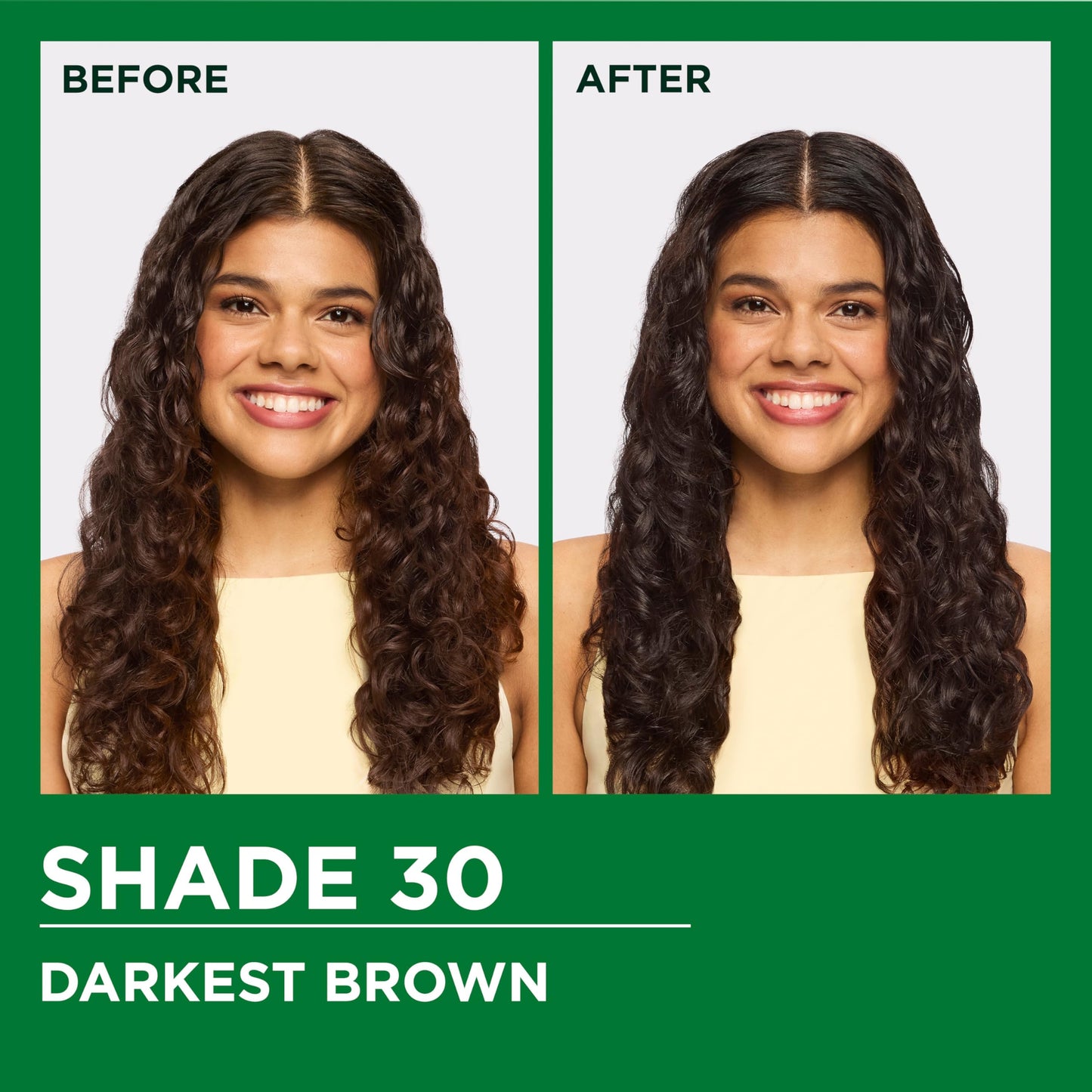 Forest Green Garnier Nutrisse Ultra Crème Hair Color, Permanent Hair Dye with 100% Gray Coverage, Vegan & Cruelty-Free, 30 Darkest Brown (Sweet Cola), 2 Count